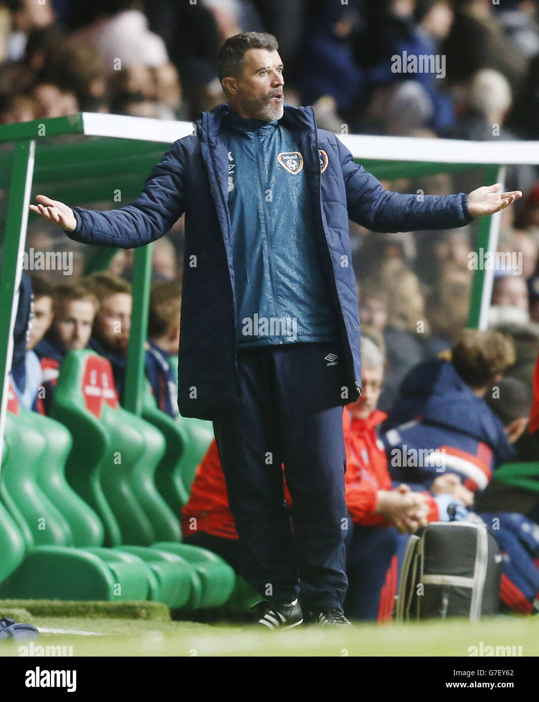 Roy Keane, Assistant Manager de la République d'Irlande, lors du tournoi UEFA Euro 2016 au Celtic Park, Glasgow. Banque D'Images