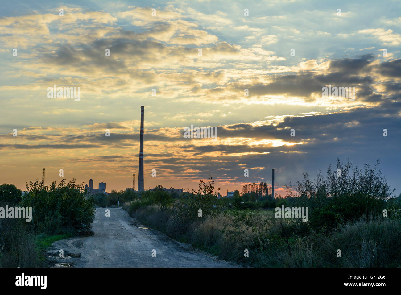 L'usine chimique Spolana Neratovice, (Neratowitz), République tchèque, Stredocesky, Mittelböhmen, La Bohême centrale, Banque D'Images