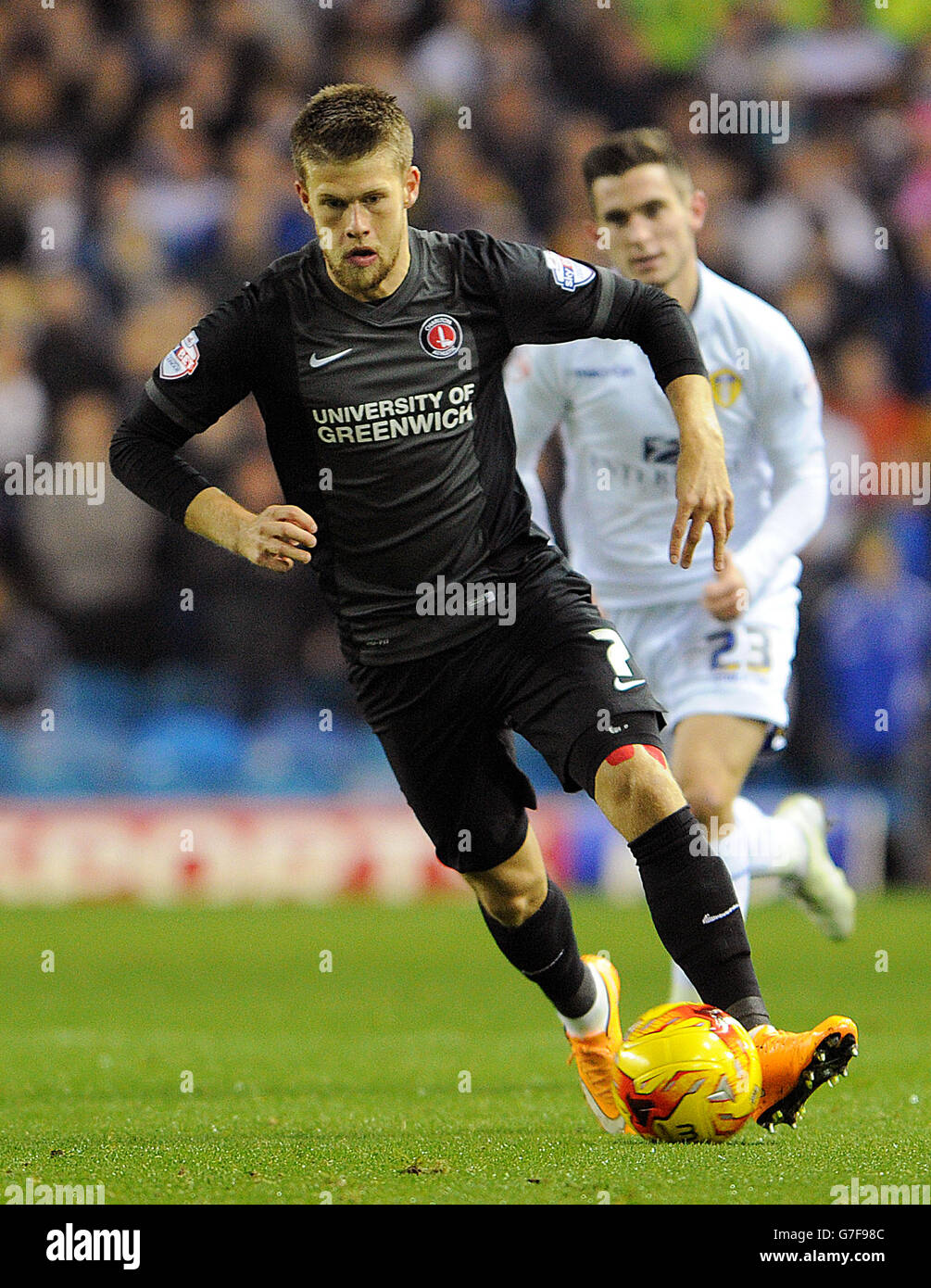 Soccer - Sky Bet Championship - Leeds United / Charlton Athletic - Elland Road. Johann Berg Gudmundsson, Charlton Athletic Banque D'Images