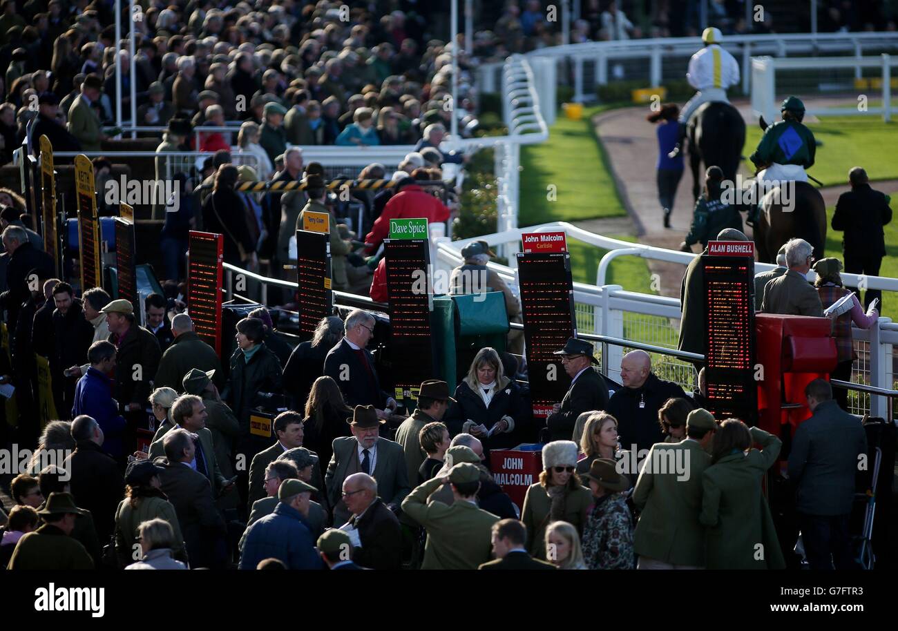 Les courses de chevaux - l'ouvrir - Jour 1 - l'Hippodrome de Cheltenham Banque D'Images