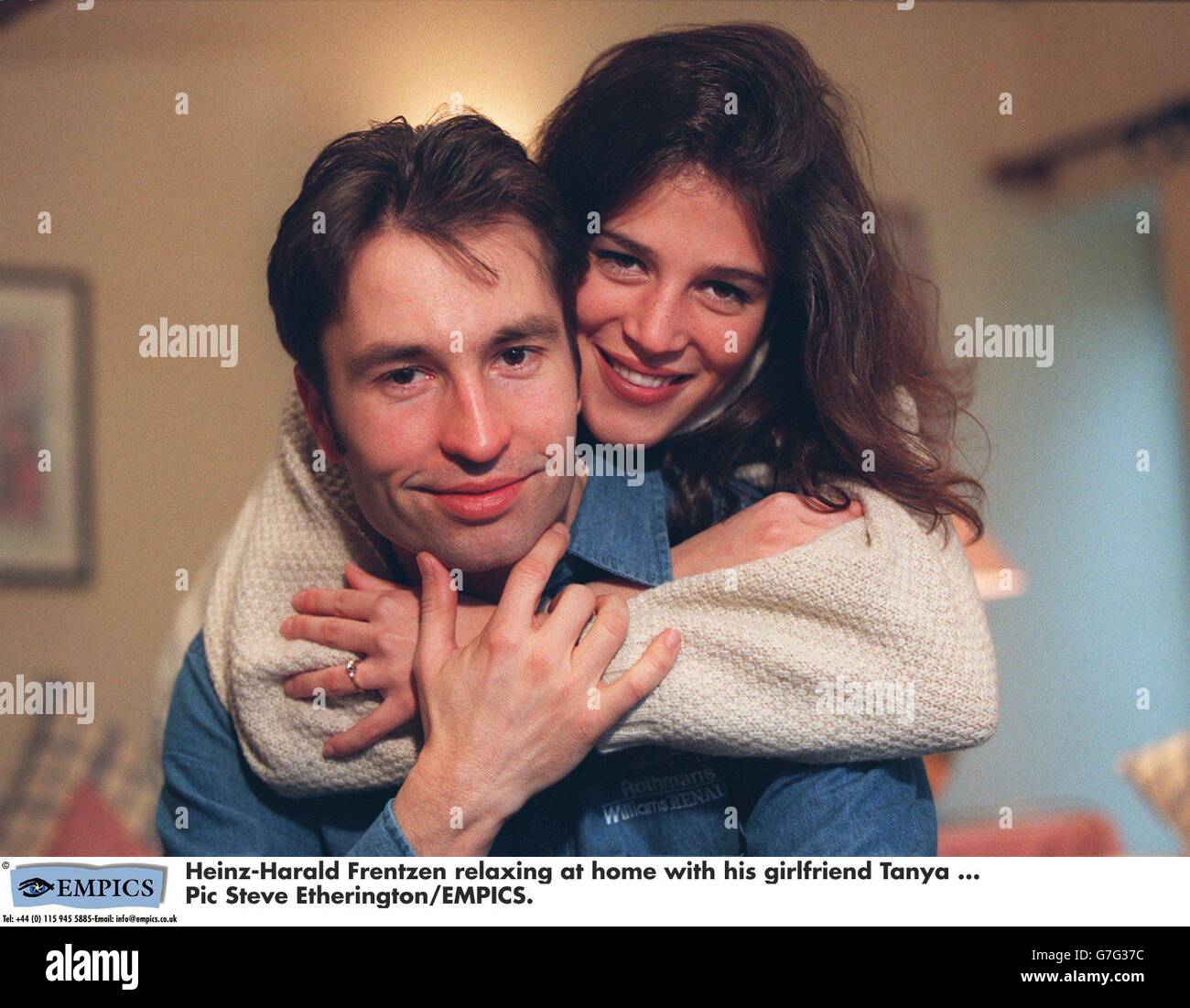 Heinz harald frentzen avec sa petite amie tanya Banque de photographies et d’images à haute