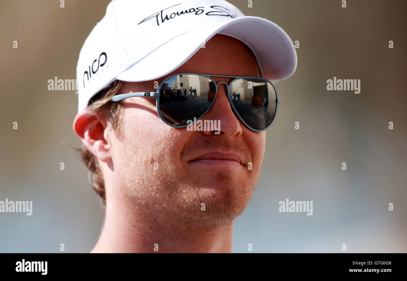 Mercedes Nico Rosberg au circuit Yas Marina, Abu Dhabi. Banque D'Images