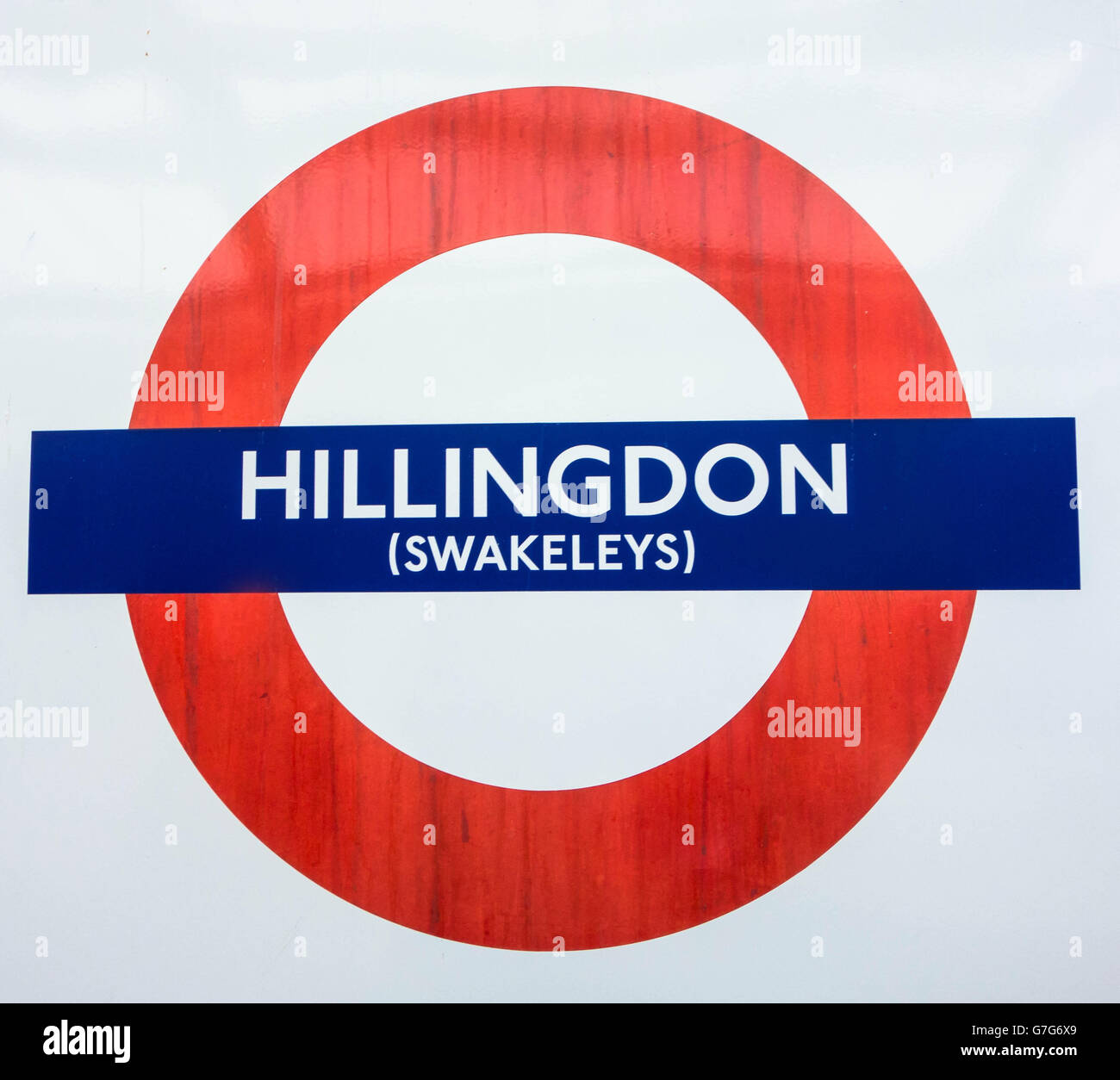 La station de métro Hillingdon sign Banque D'Images