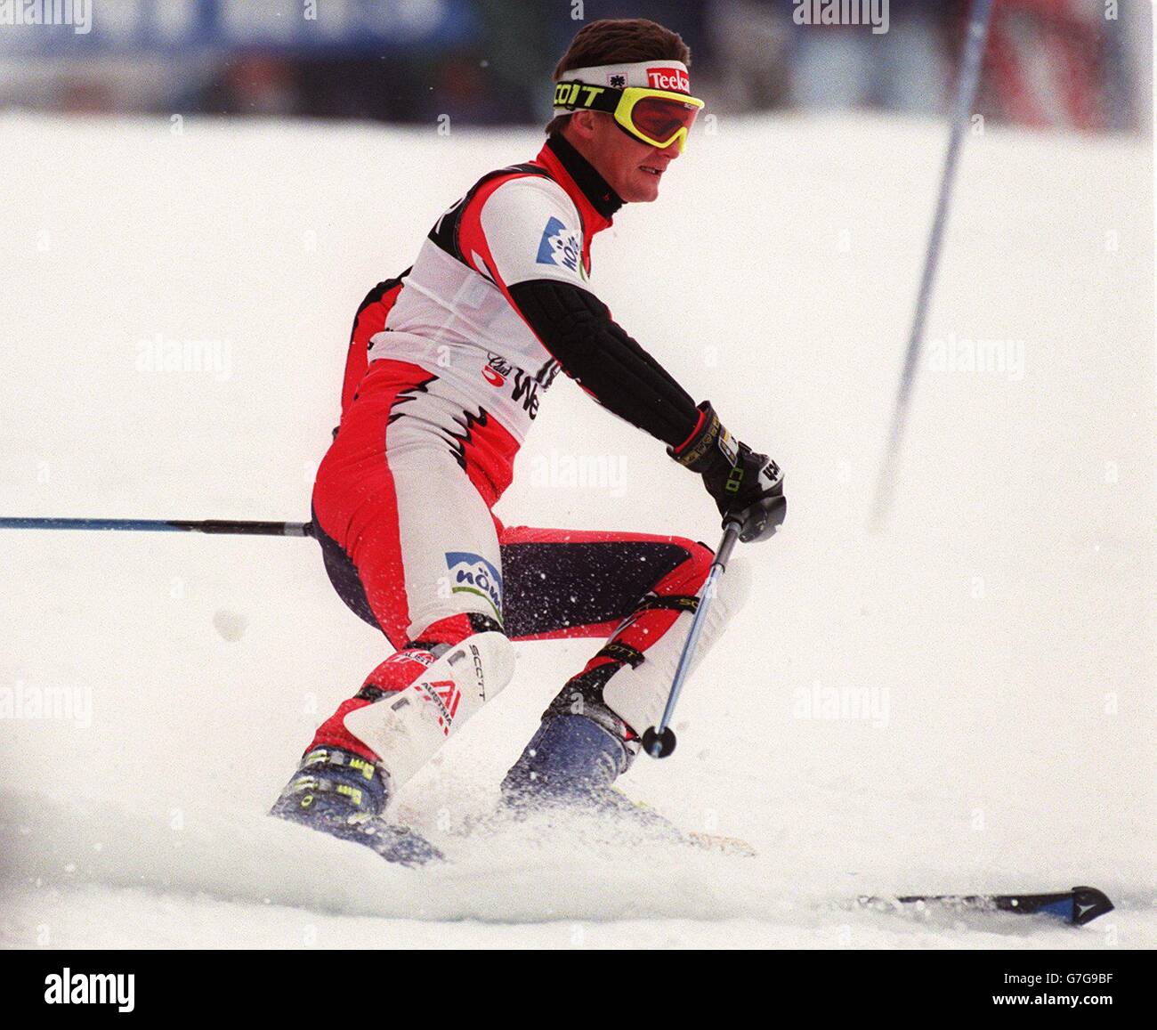 Ski ...Coupe du monde pour hommes Slalom ...Wengen ...Café de Colombie.Siegfried Voglreiter Banque D'Images