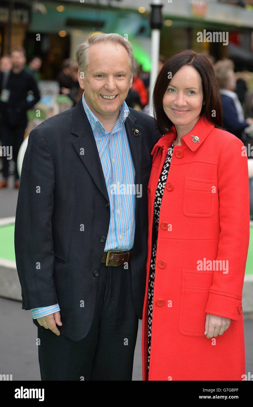 Nick Park assiste à la première européenne de Shaun The Sheep the Movie à vue Leicester Square, dans le centre de Londres. Banque D'Images