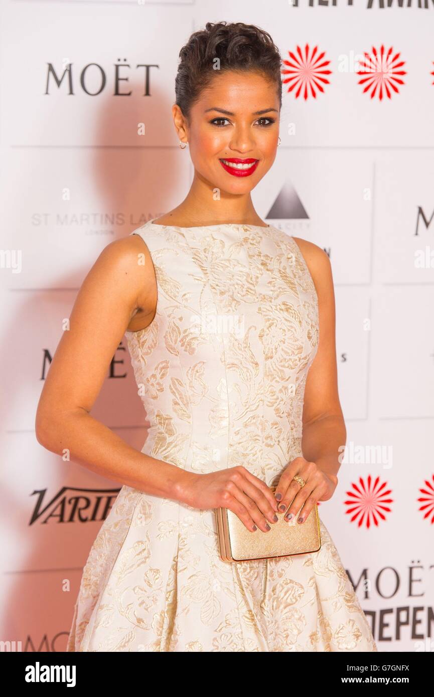 Moet British Independent film Awards - arrivées - Londres.Gugu Mbatha-Raw arrive aux Moet British Independent film Awards, à Old Billingsgate, Londres. Banque D'Images