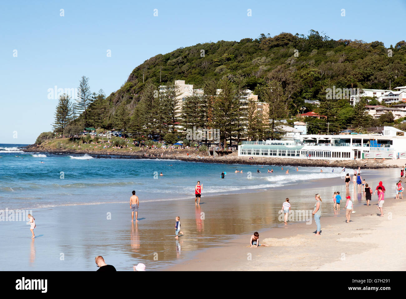 La plage de Burleigh Heads dans la région de Gold Coast de l'Australie Banque D'Images