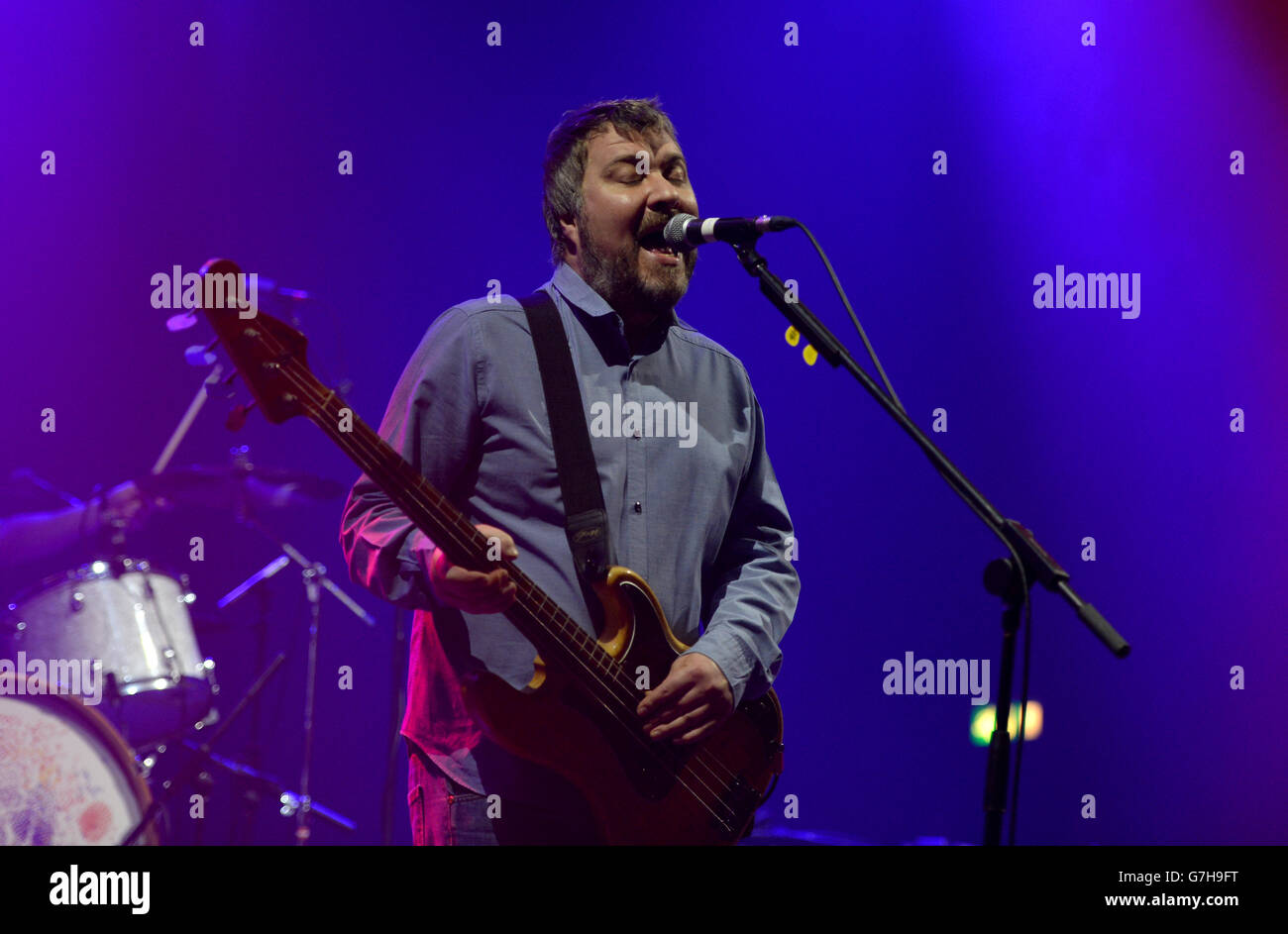 XFM Winter Wonderland - Manchester.Jimi Goodwin se produit au Winter Wonderland 2014 de XFM, à l'O2 Apollo Manchester. Banque D'Images