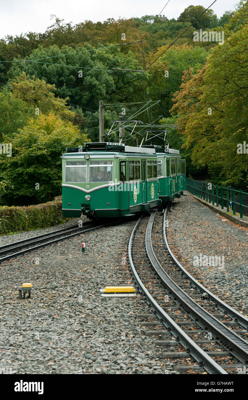 Drachenfels Cog Railway, Bonn, Rhénanie du Nord-Westphalie Banque D'Images