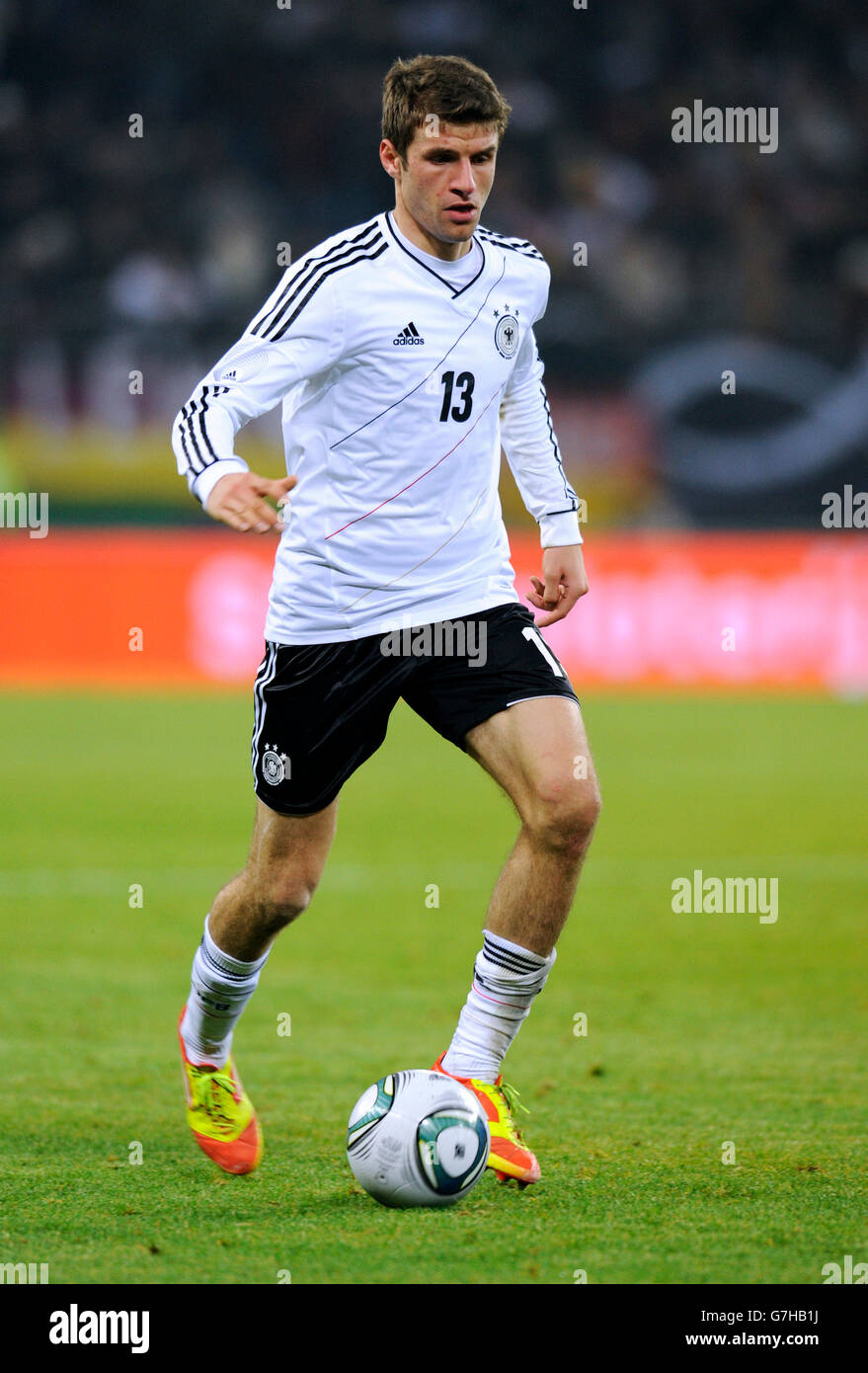 Thomas Mueller, Allemagne, international match de football, match amical, Allemagne - Pays-Bas 3:0, l'Imtech Arena, Hambourg Banque D'Images
