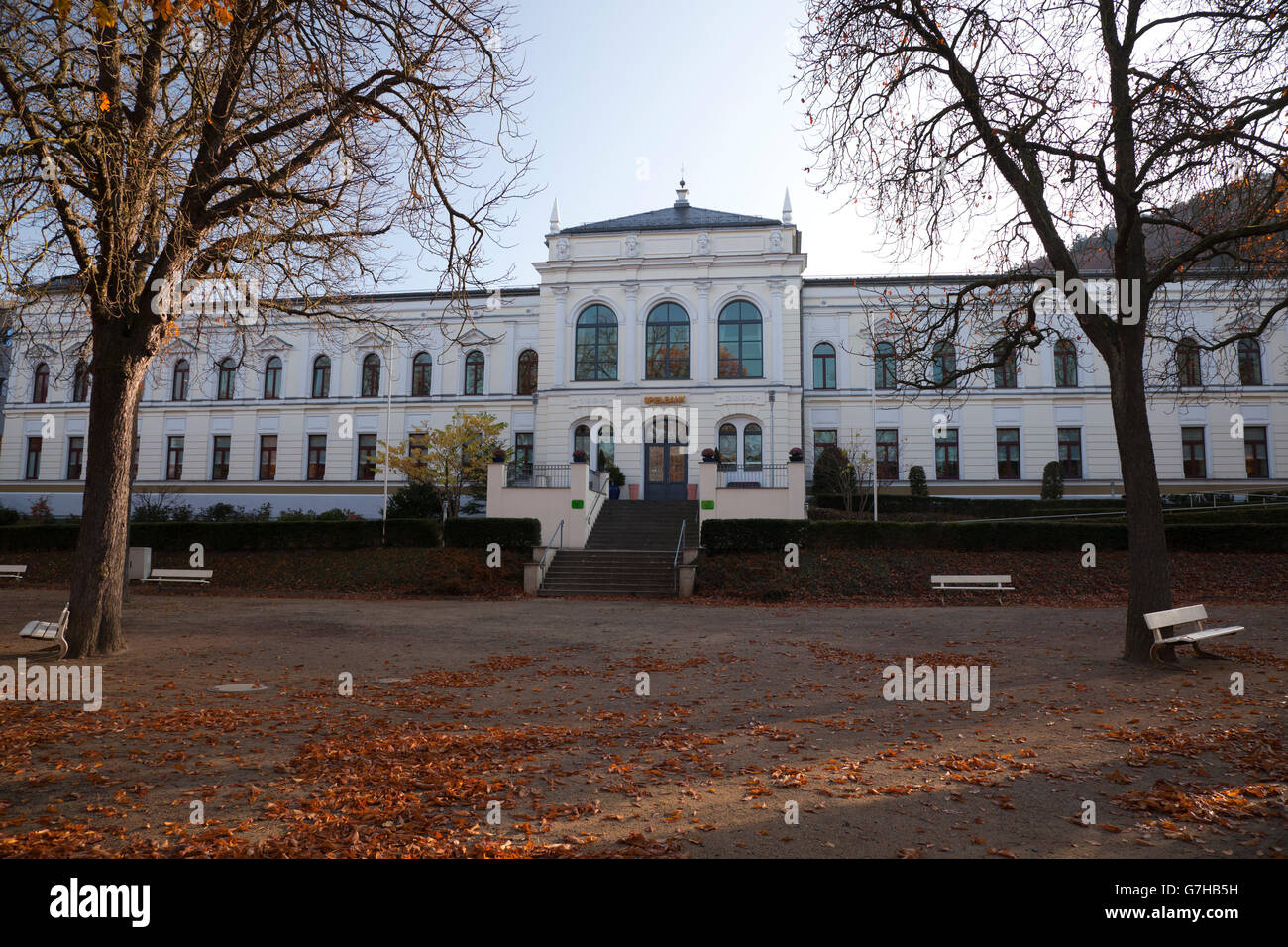 Dans le Casino, les jardins du spa de Bad Harzburg, district de Goslar, Harz, Basse-Saxe Banque D'Images Dans le Casino, les jardins du spa de Bad Harzburg, district de Goslar, Harz, Basse-Saxe Banque D'Images