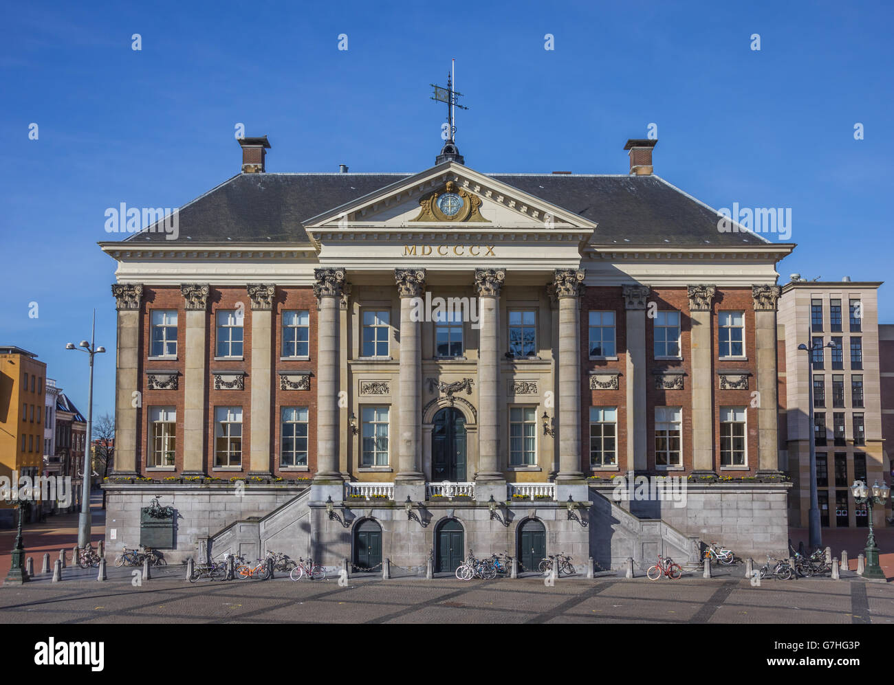 Hôtel de ville dans le centre de Groningen, Pays-Bas Banque D'Images