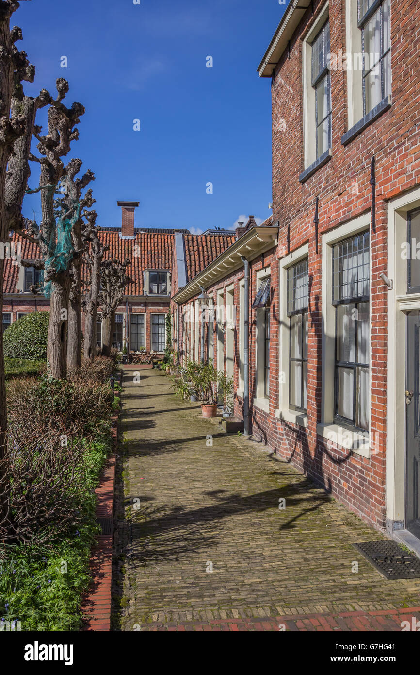 Maisons anciennes de la Pepergasthuis à Groningen, Pays-Bas Banque D'Images