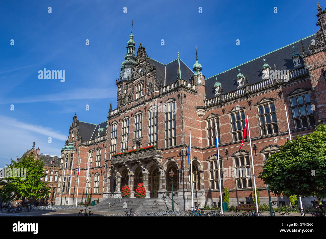 Bâtiment principal de l'Université de Groningen aux Pays-Bas Banque D'Images