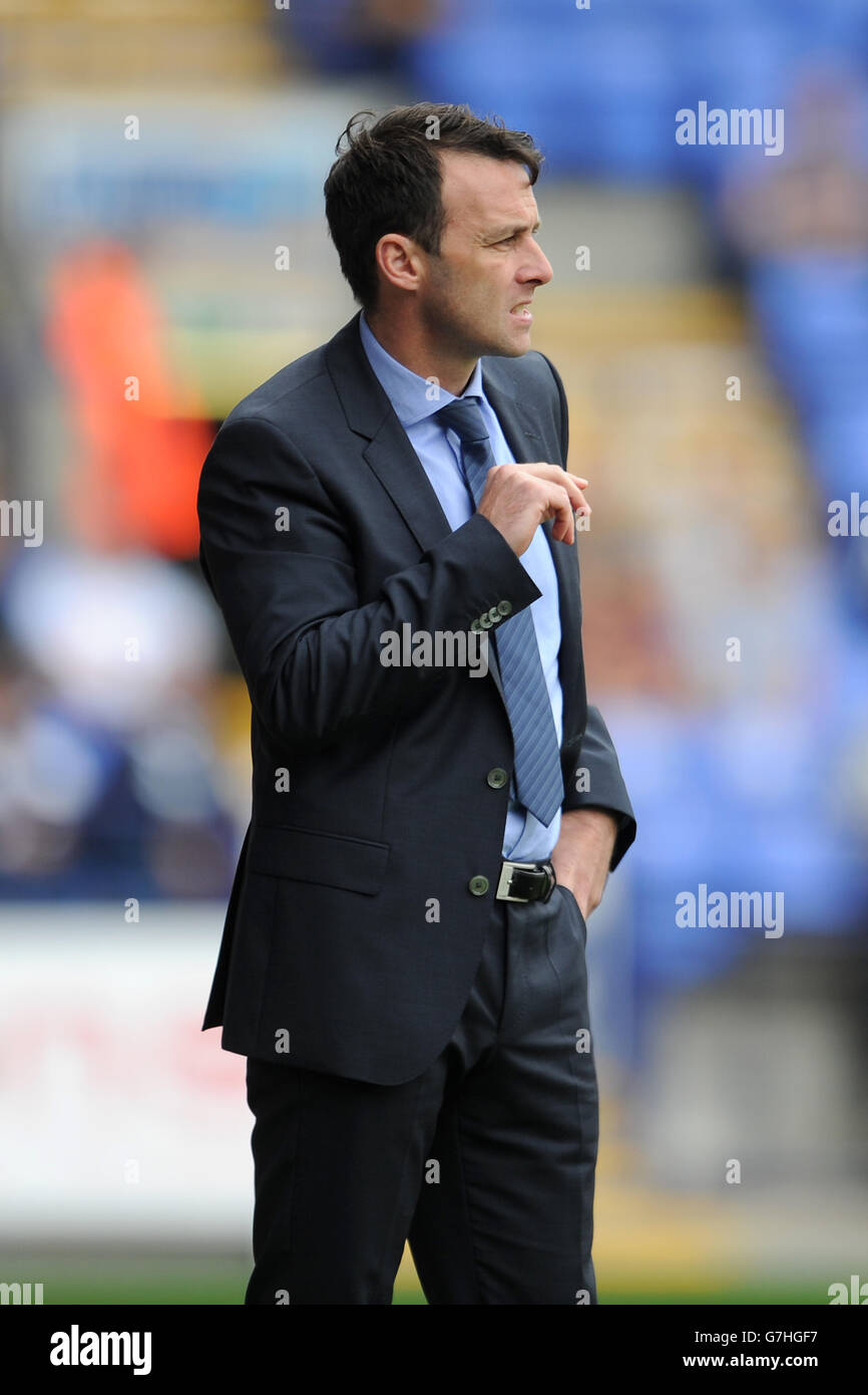 Football - Championnat Sky Bet - Bolton Wanderers / Sheffield Wednesday - Stade Macron. Bolton Wanderers Manager, Dougie Freedman. Banque D'Images