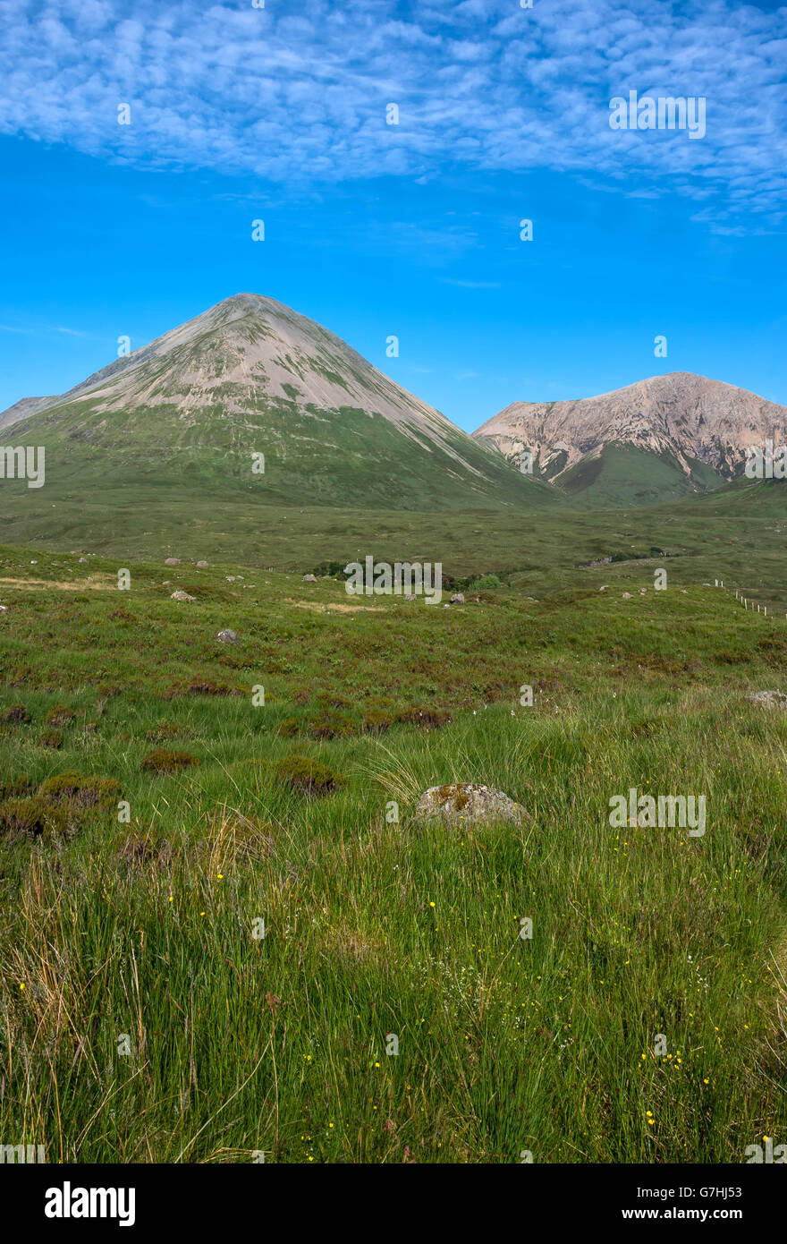 Black Cuillin, Sligachan, Ile de Skye, Ecosse, Royaume-Uni Banque D'Images