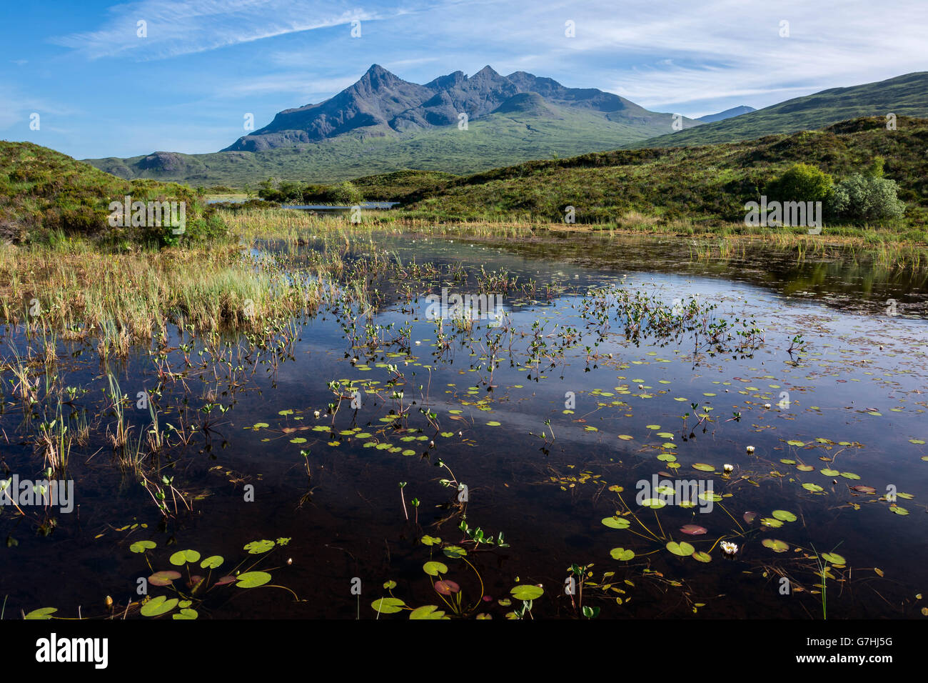 Black Cuillin, Sligachan, île de Skye, Écosse Banque D'Images