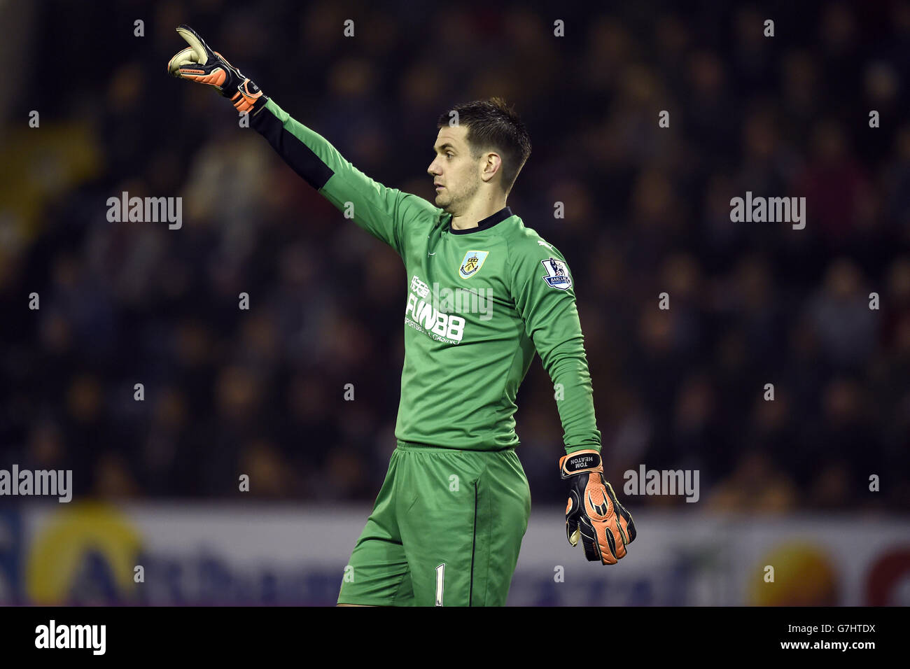 Football - Barclays Premier League - Burnley / Aston Villa - Turf Moor. Tom Heaton, gardien de but de Burnley. Banque D'Images