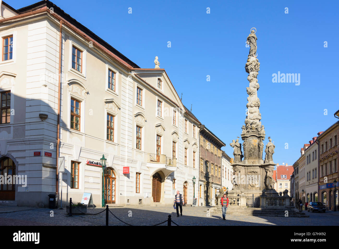 La colonne mariale, Kutná Hora (Kuttenberg), République tchèque, Stredocesky, Mittelböhmen, La Bohême centrale, Banque D'Images