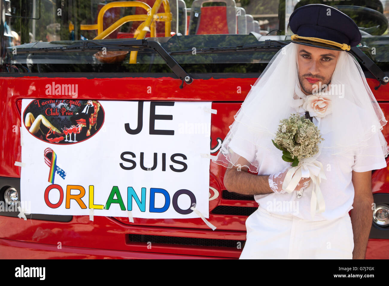 Palerme a accueilli la Pride Parade annuelle dans le centre-ville de la ville le 18 juin 2016. Banque D'Images