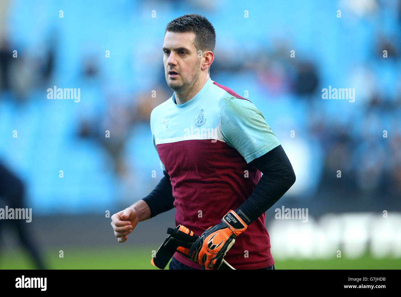 Football - Barclays Premier League - Manchester City / Burnley - Etihad Stadium.Tom Heaton, gardien de but de Burnley. Banque D'Images