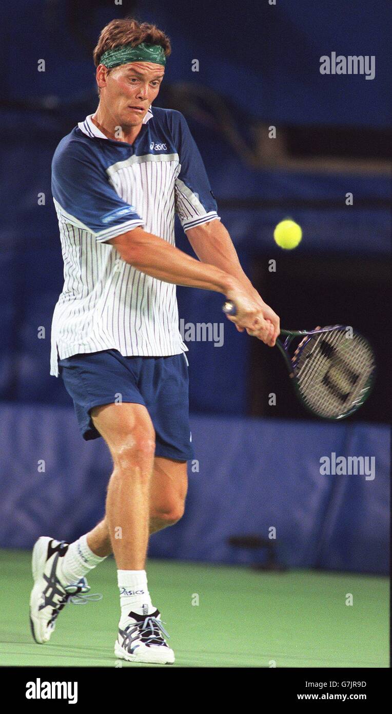 Tennis Ford Australian Open. Thomas Enqvist, Suède Photo Stock - Alamy