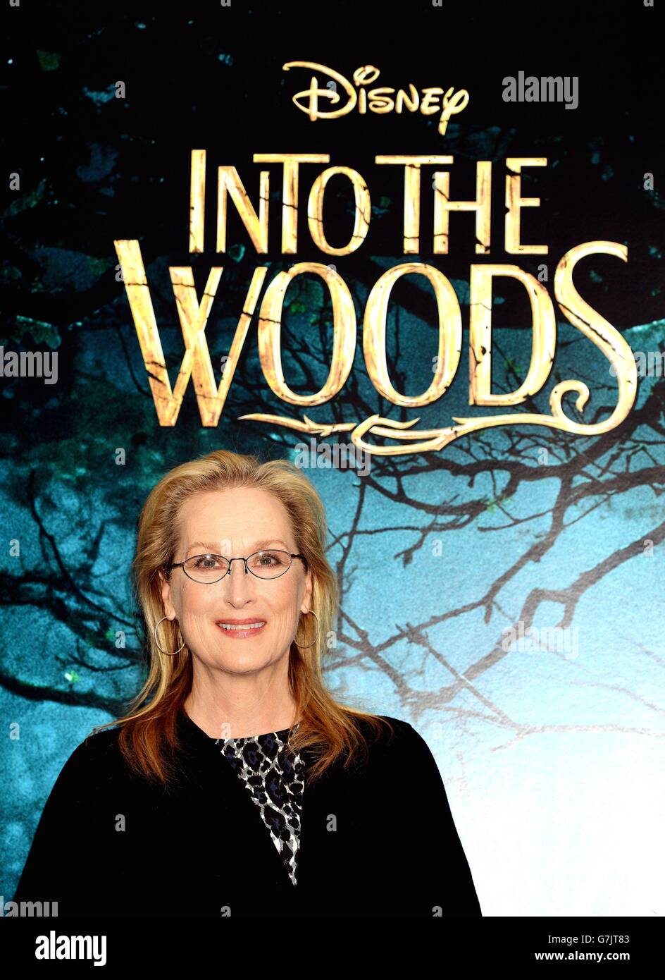 Meryl Streep à un photocall à l'hôtel Corinthia à Londres, pour le nouveau film de Disney dans les Bois. Banque D'Images