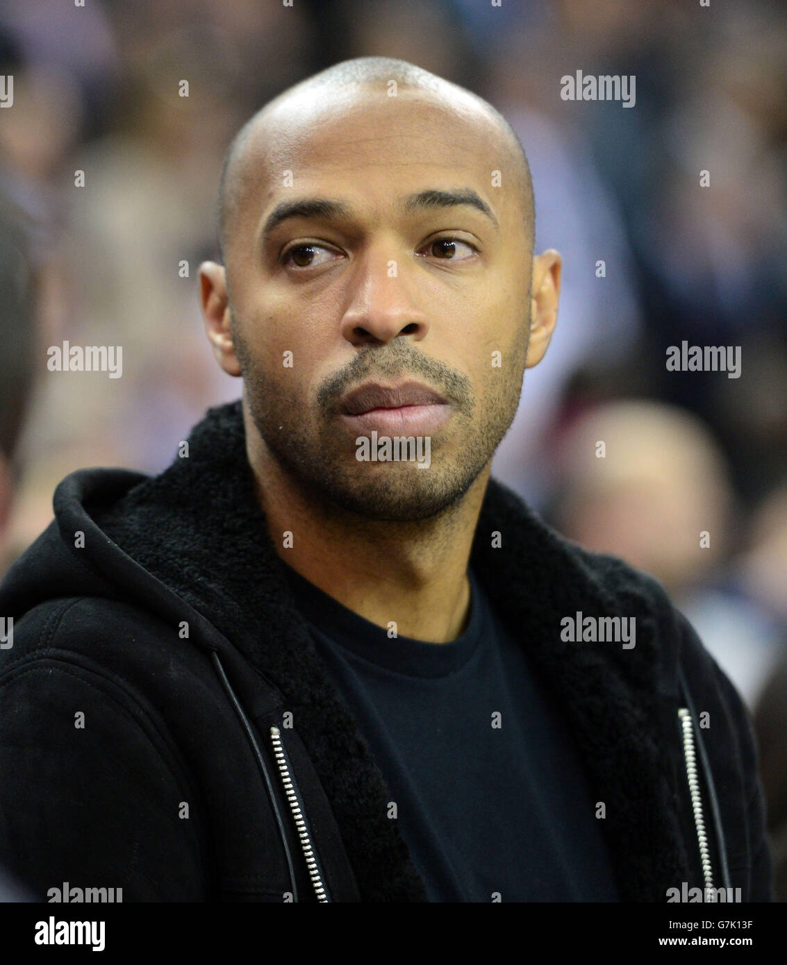 Basketball - NBA Global Games - New York Knicks et Milwaukee Bucks - O2 Arena.Ancien joueur d'Arsenal Thierry Henry lors du match des Jeux mondiaux de la NBA à l'O2 Arena de Londres. Banque D'Images