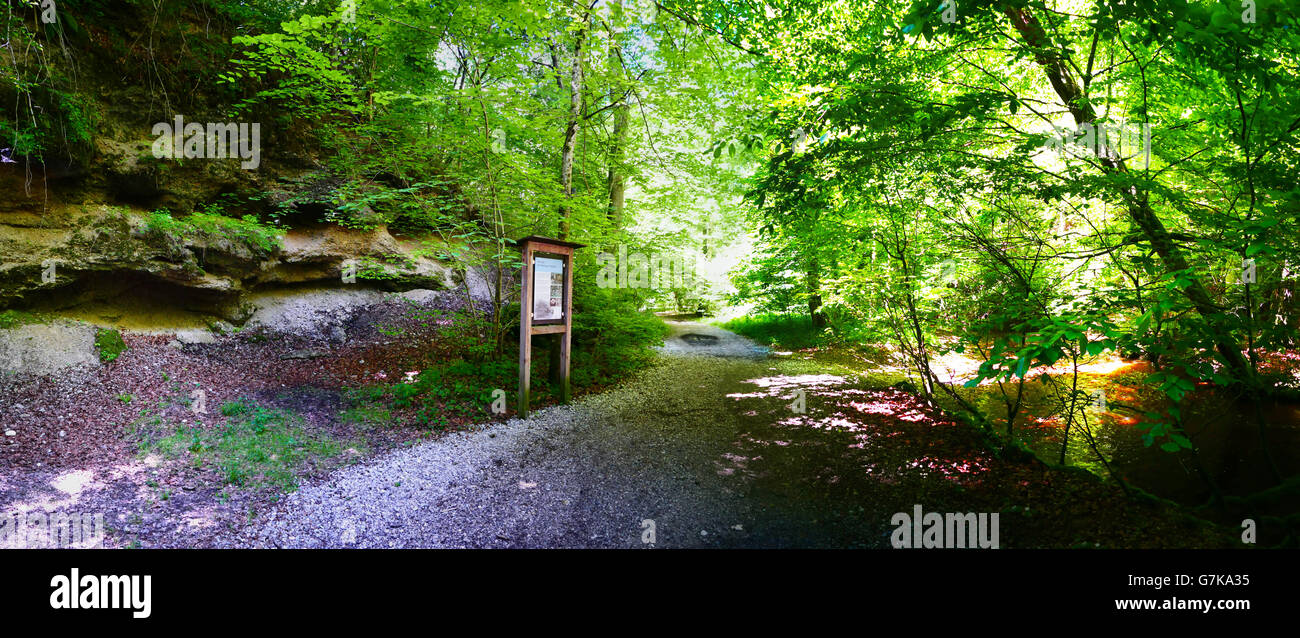 Europe Allemagne Starnberg Maising route de trekking vallée de la Schlucht Banque D'Images