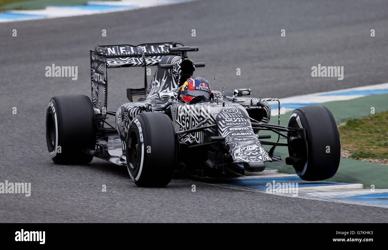 Daniil Kvyat de Red Bull pendant les essais d'avant-saison au circuit de Jerez à Jerez, en Espagne. Banque D'Images