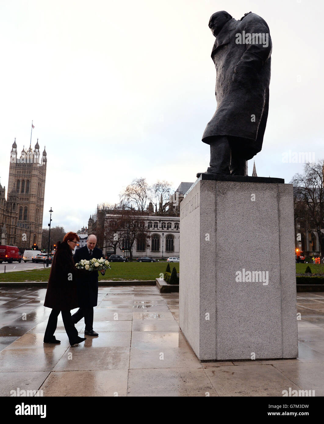 Anniversaire de la mort de Winston Churchill Banque D'Images