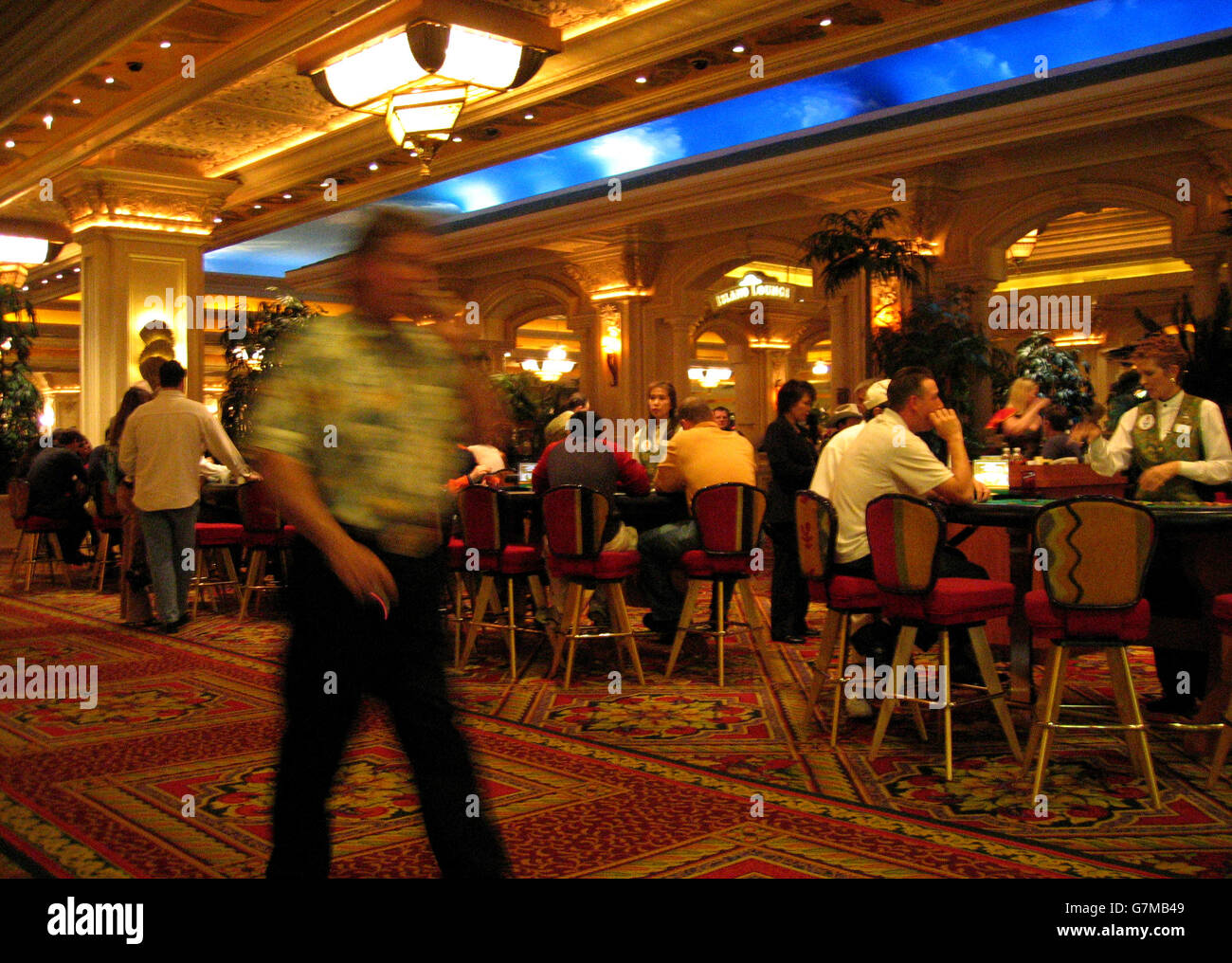 Vue sur Las Vegas. Une table au Mandalay Bay Hotel. Banque D'Images