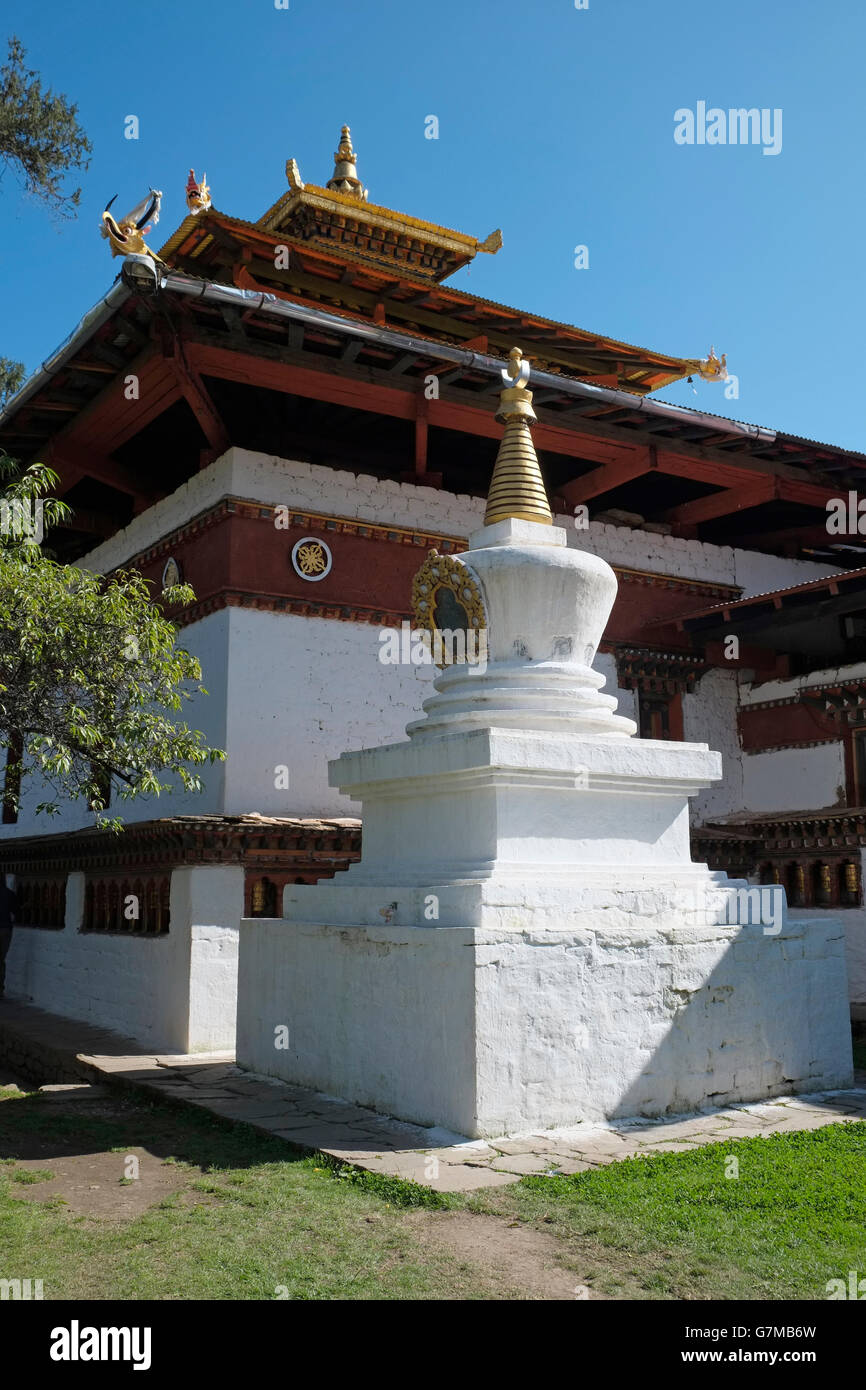 Le temple de Kyichu Lhakhang, Paro, Bhoutan. Banque D'Images