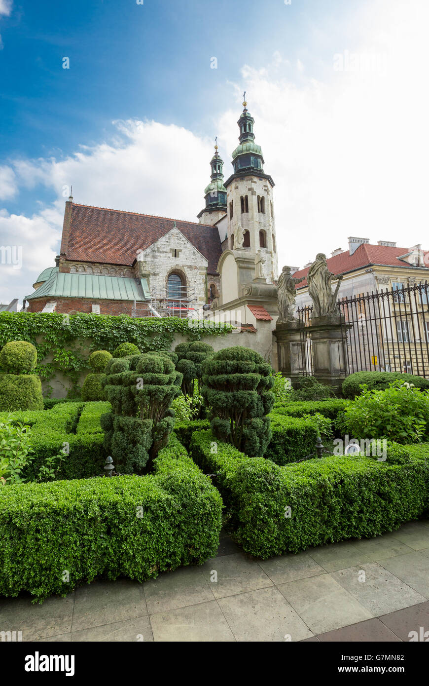 Cathédrale de Stanislas et Venceslas en Pologne (Cracovie). Banque D'Images