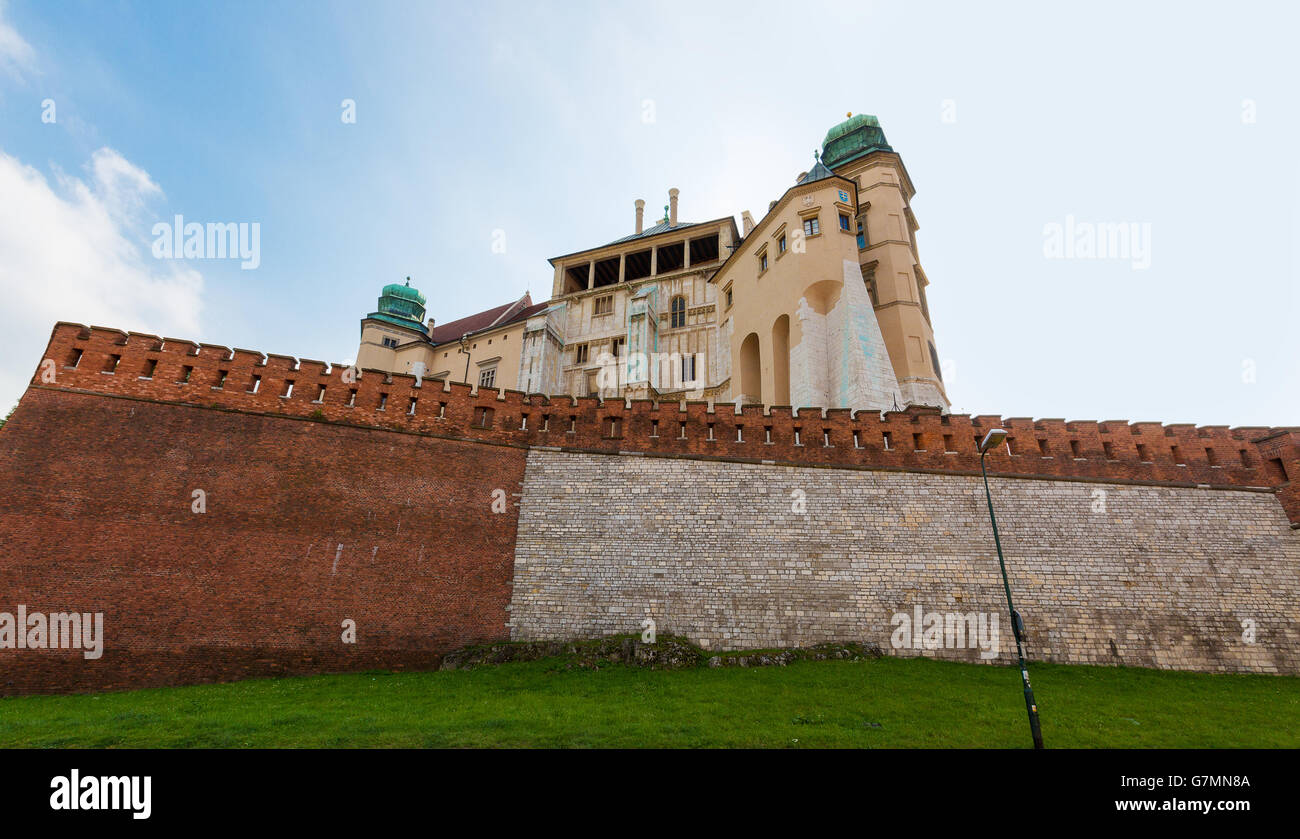 Château de Wawel à Cracovie (Pologne). Banque D'Images