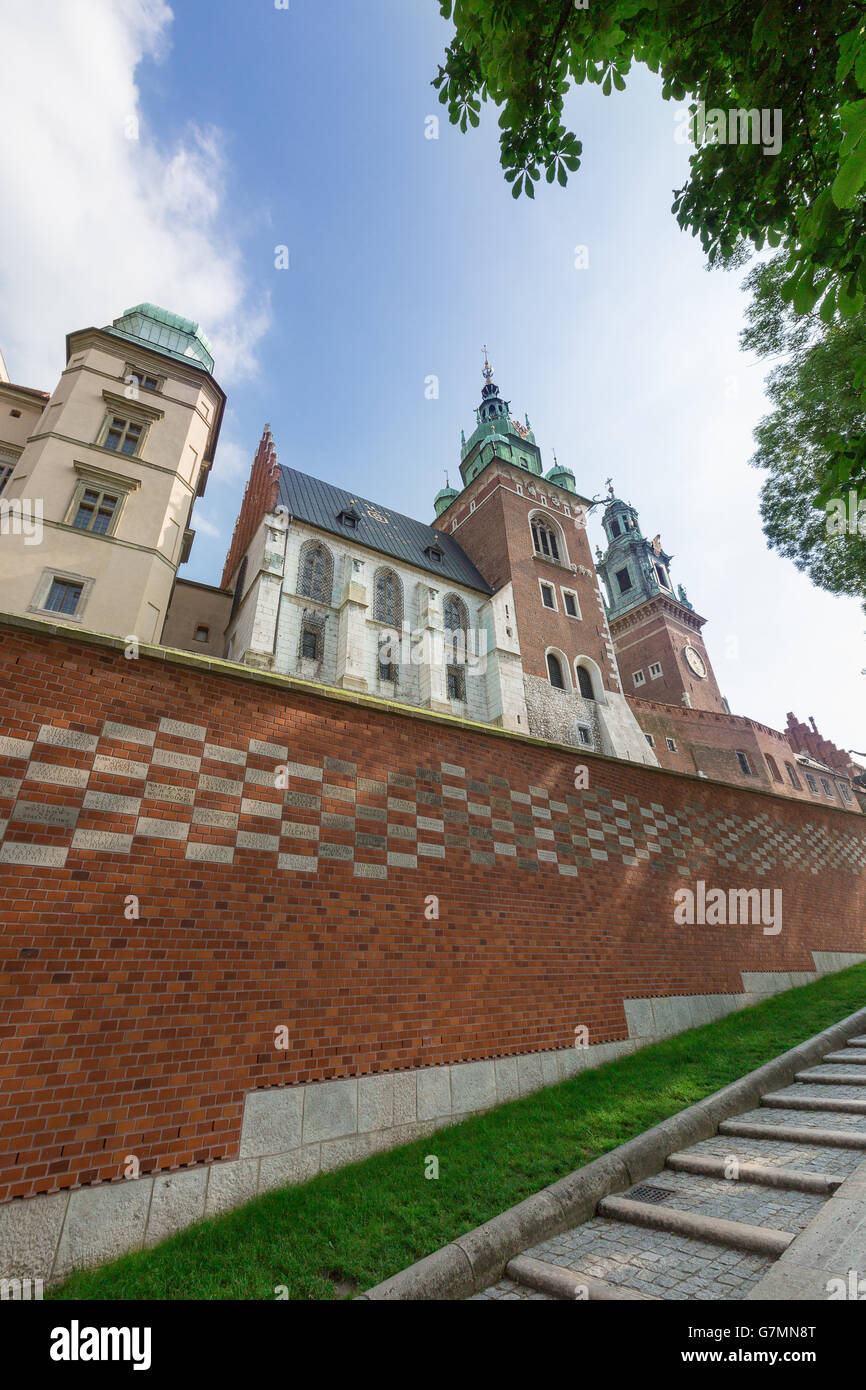Château de Wawel à Cracovie (Pologne). Banque D'Images