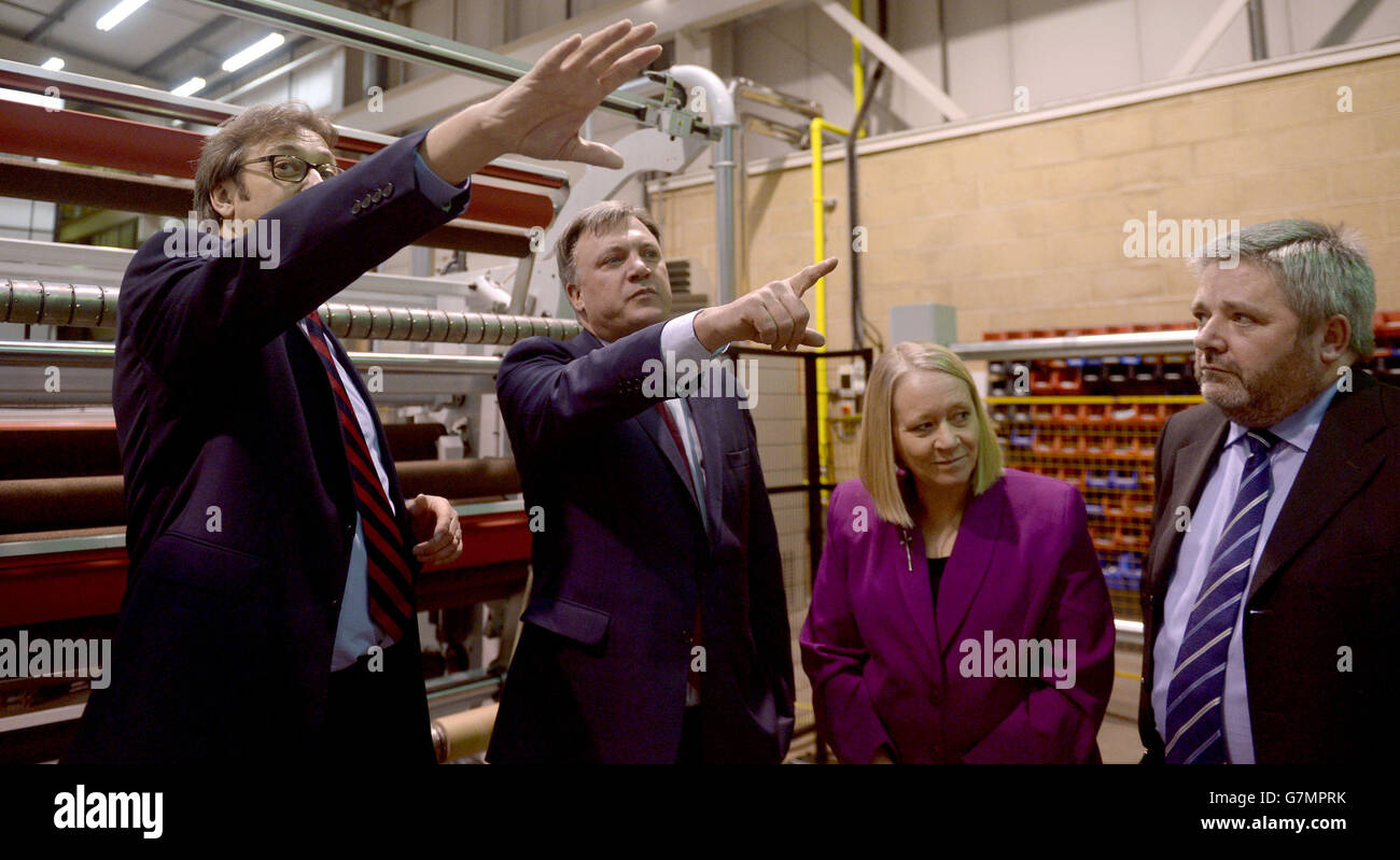 Ed Balls visite à Bedford. S papier de réforme bancaire. Banque D'Images