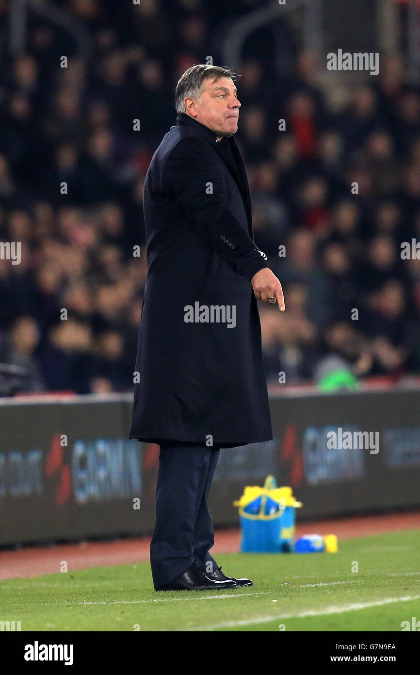 Football - Barclays Premier League - Southampton v West Ham United - St Marys. Sam Allardyce, directeur de West Ham United Banque D'Images