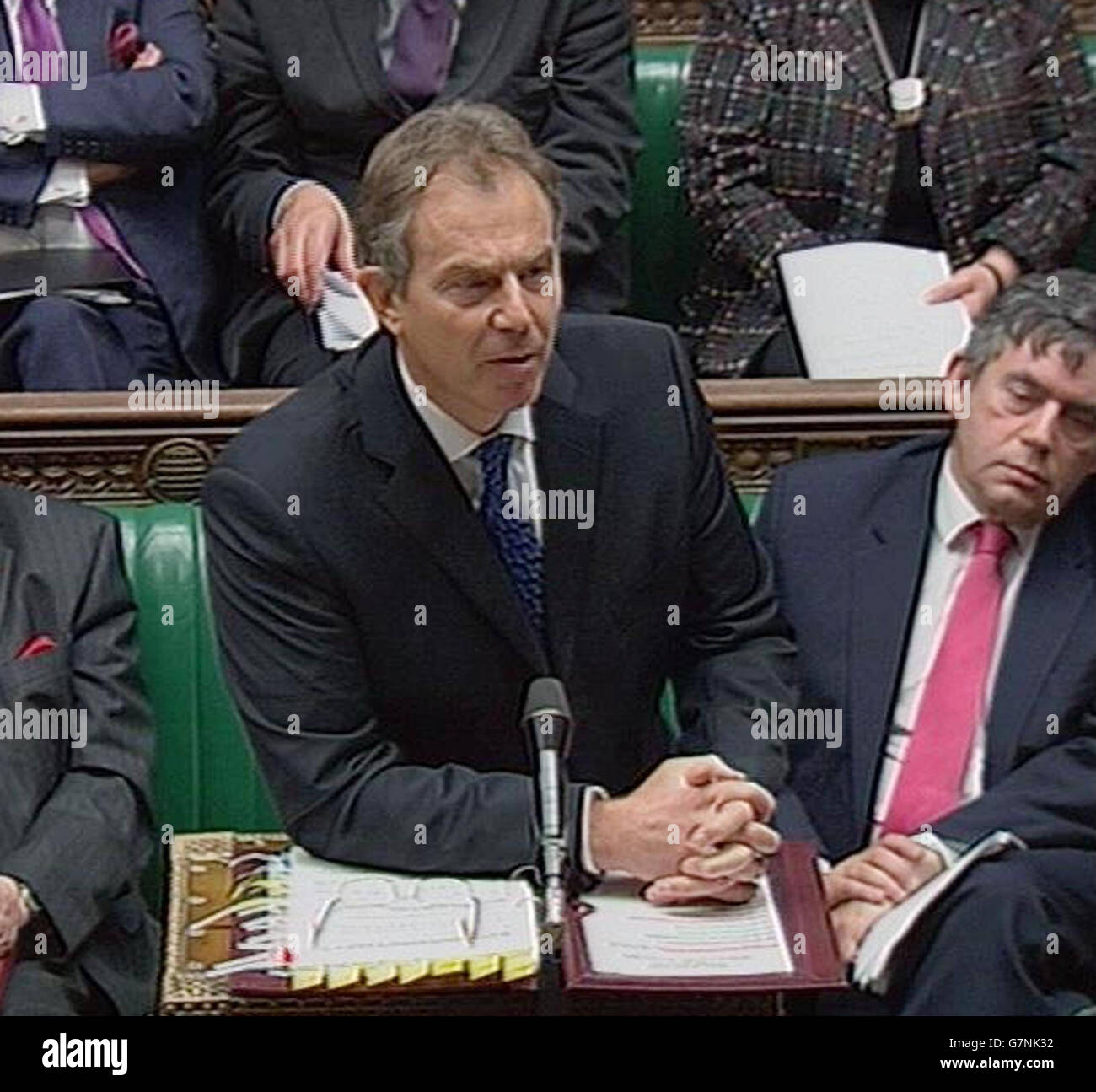 Questions du premier ministre - Chambre des communes. Le Premier ministre britannique Tony Blair. Banque D'Images