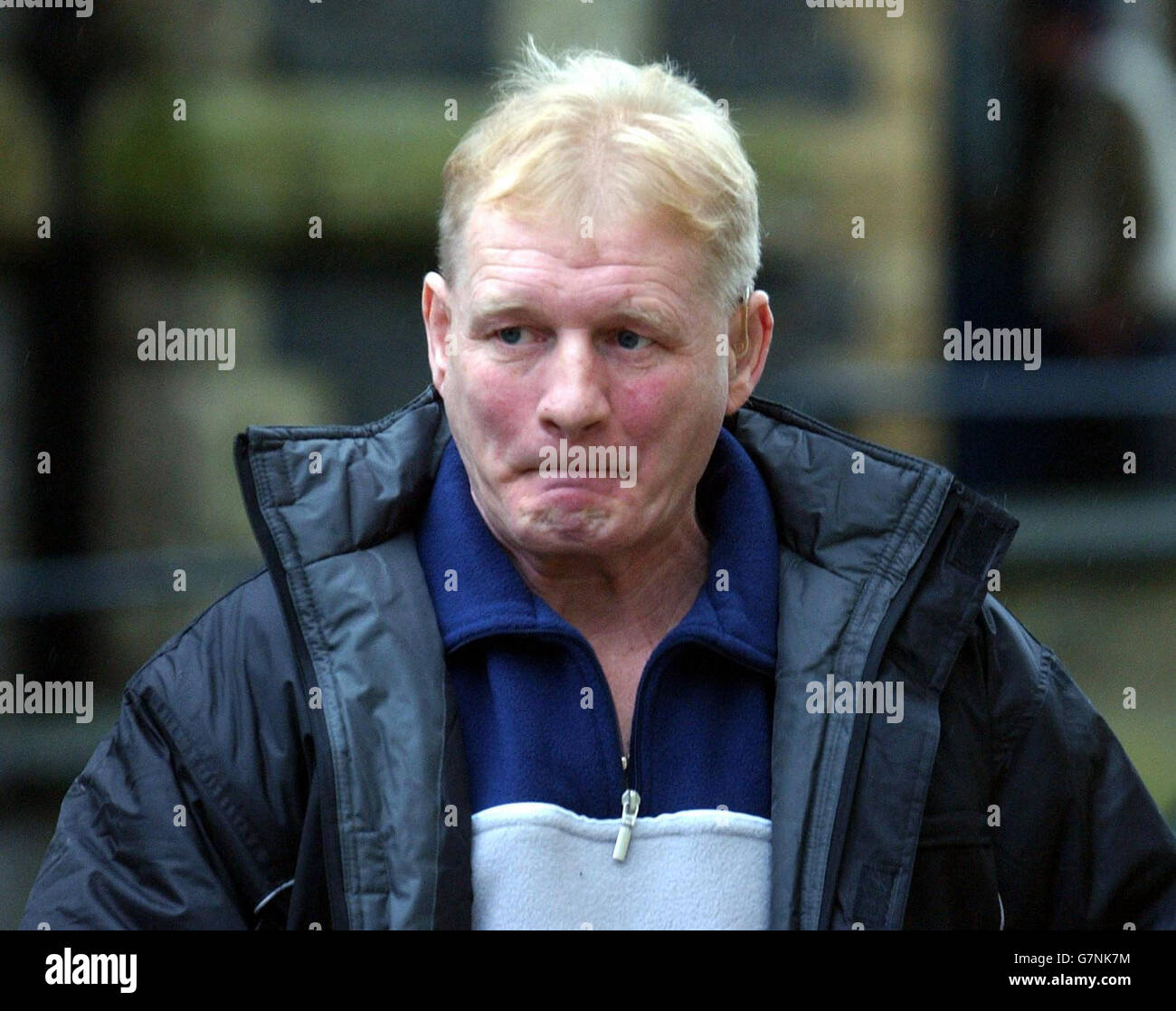 Eddie Browning part après avoir admis conduire pendant trois fois la limite légale. M. Bowning, 52 ans, un ancien soldat emprisonné à tort pour un meurtre violent en 1988, a plaidé pour des circonstances spéciales, affirmant que des amis avaient fait des pointes de sa boisson à sa connaissance. Le cas a été ajouré. Banque D'Images