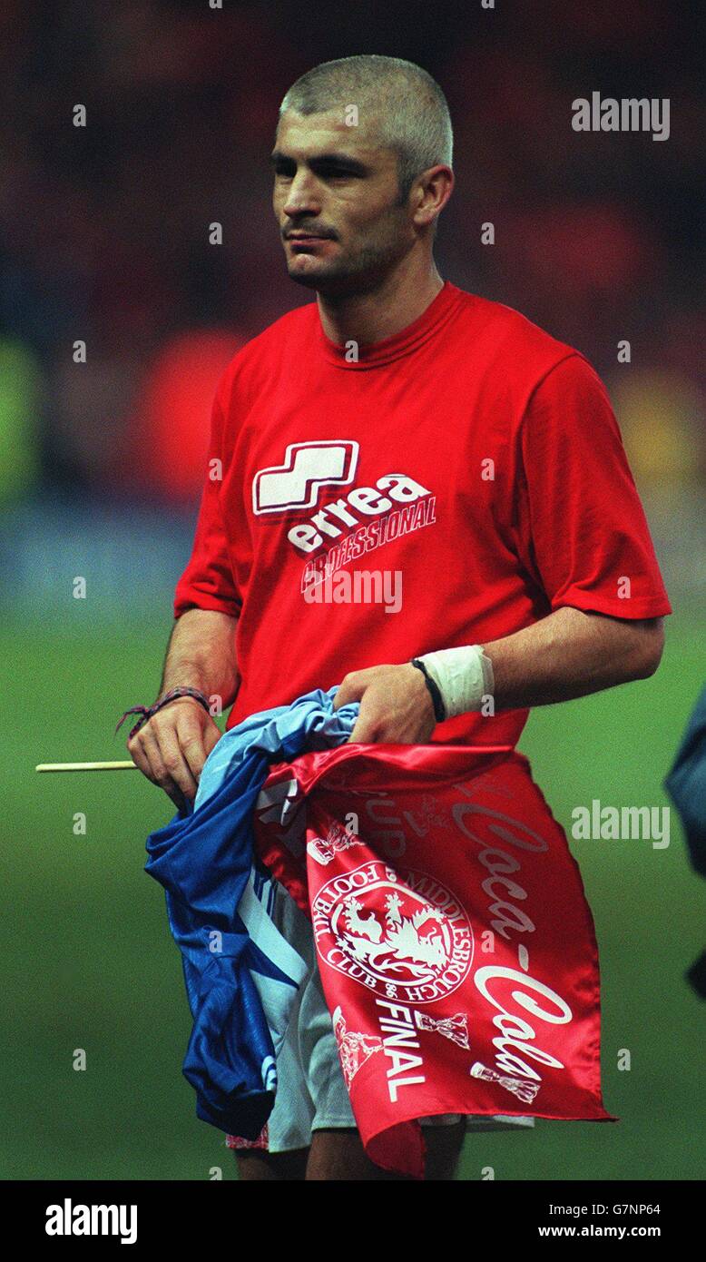 Soccer - demi-finale de la coupe Coca Cola - Middlesbrough / Stockport. Fabrizio Ravanelli, Middlesbrough Banque D'Images