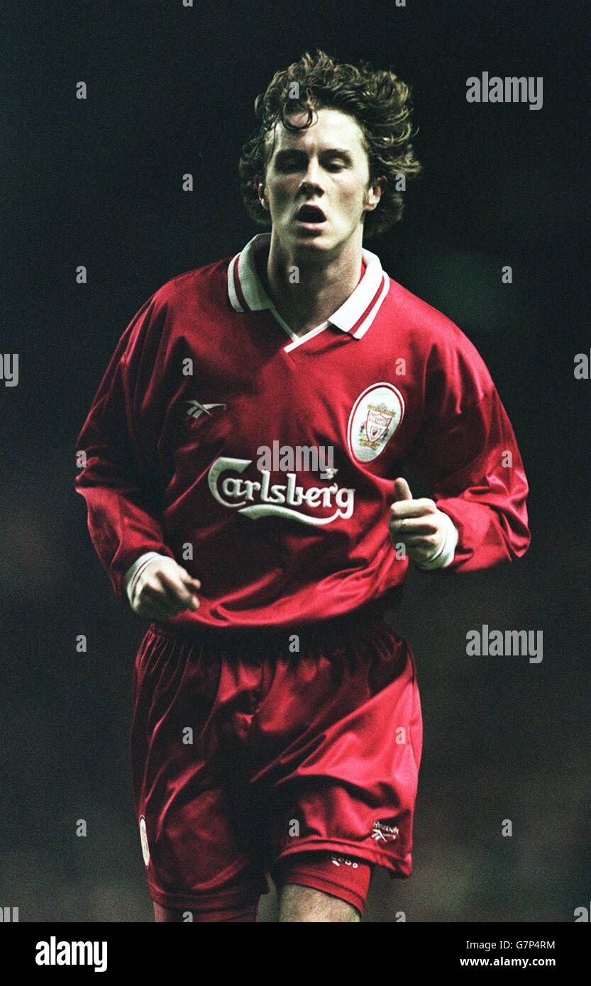 Soccer - coupe du vainqueur de la coupe d'Europe - quart de finale - 2e jambe - Liverpool v SK Brann. Steve McManaman, Liverpool Banque D'Images