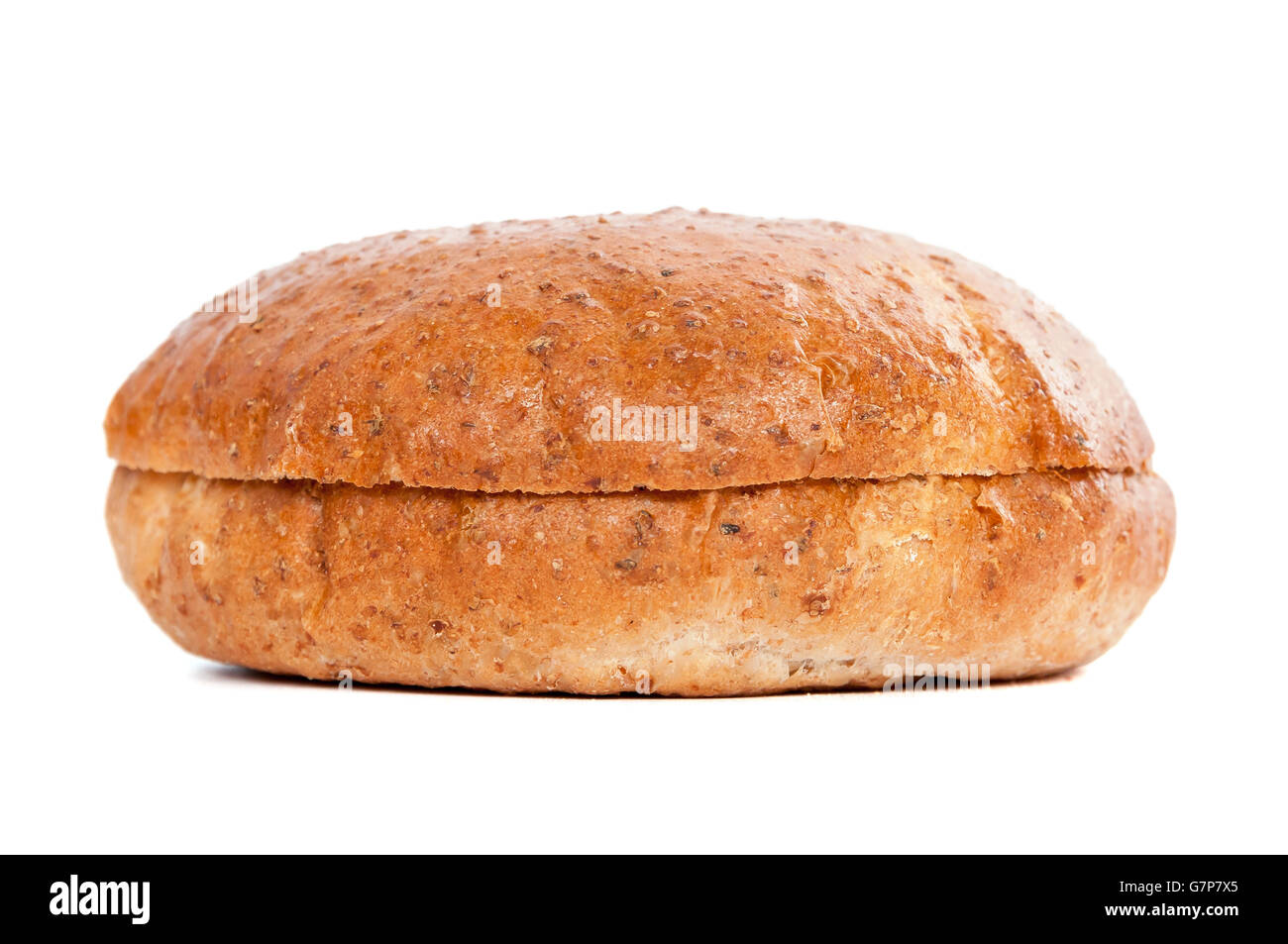 Burger bun isolated on white background with clipping path Banque D'Images