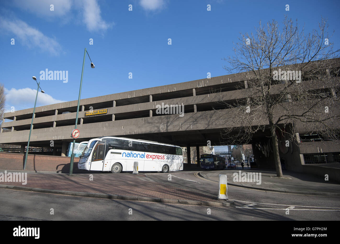 Une vue générale de Maid Marian Way à Nottingham, Angleterre. Banque D'Images