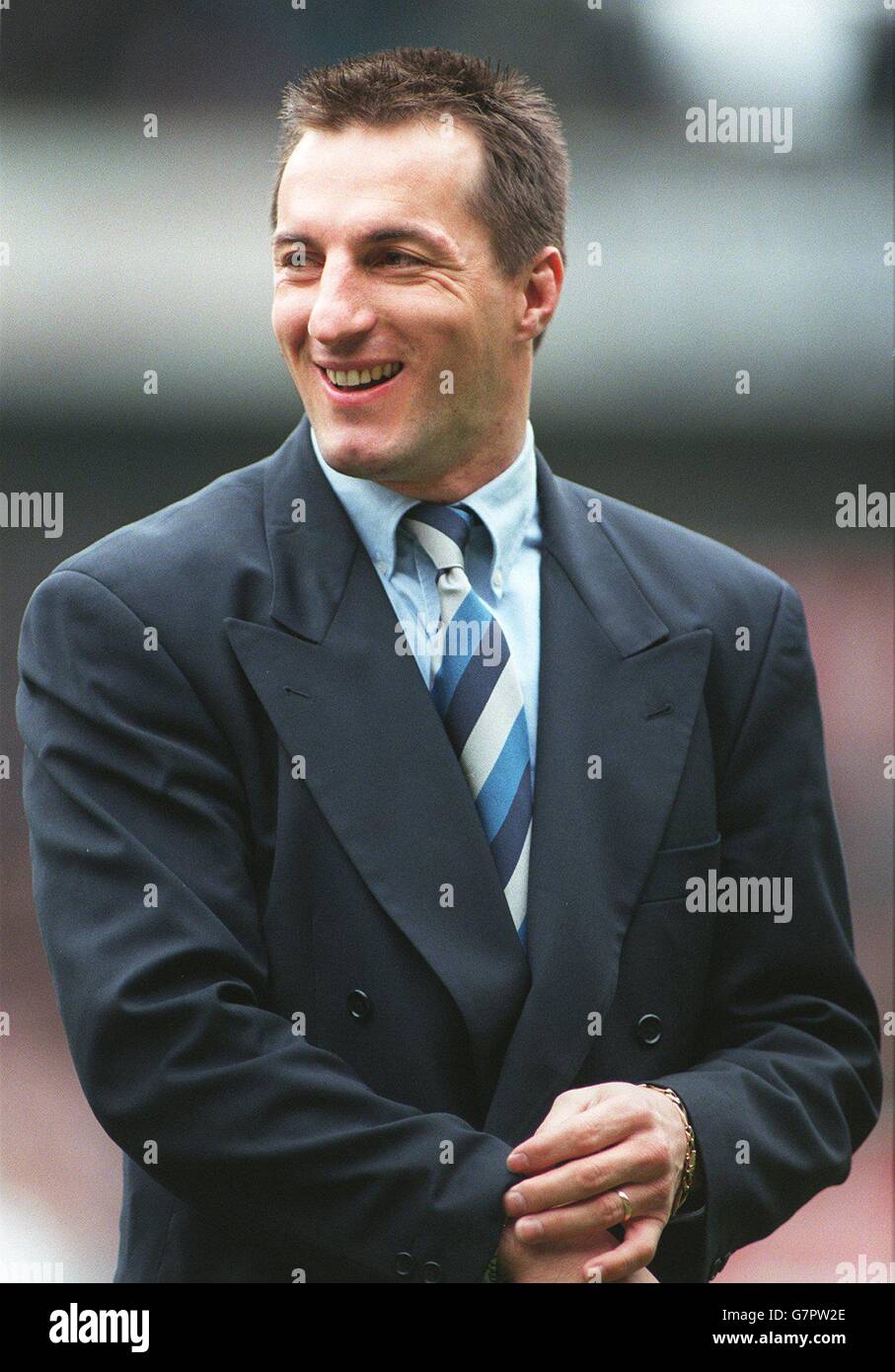 Championnat des cinq nations. Rugby Union. France contre Ecosse. Philippe Sella, ancien capitaine français Banque D'Images