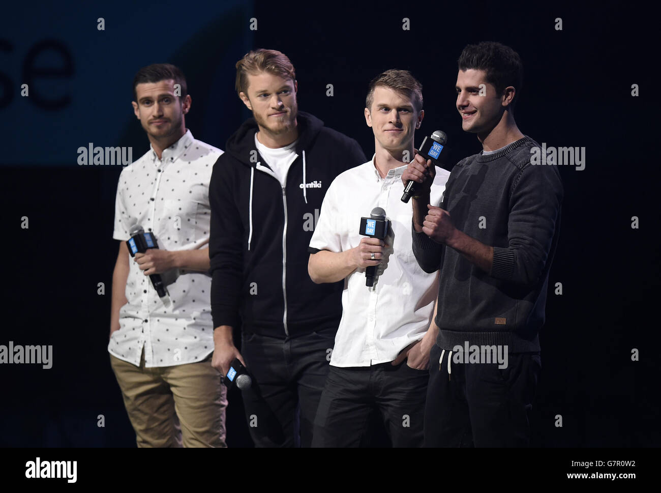 Membres de The entered Life during We Day UK à la SSE Arena, Wembley PRESS ASSOCIATION photo. Date de la photo: Jeudi 5 mars 2015. Voir PA Story CHARITY . Le crédit photo devrait se lire comme suit : Andrew Matthews/PA Wire Banque D'Images