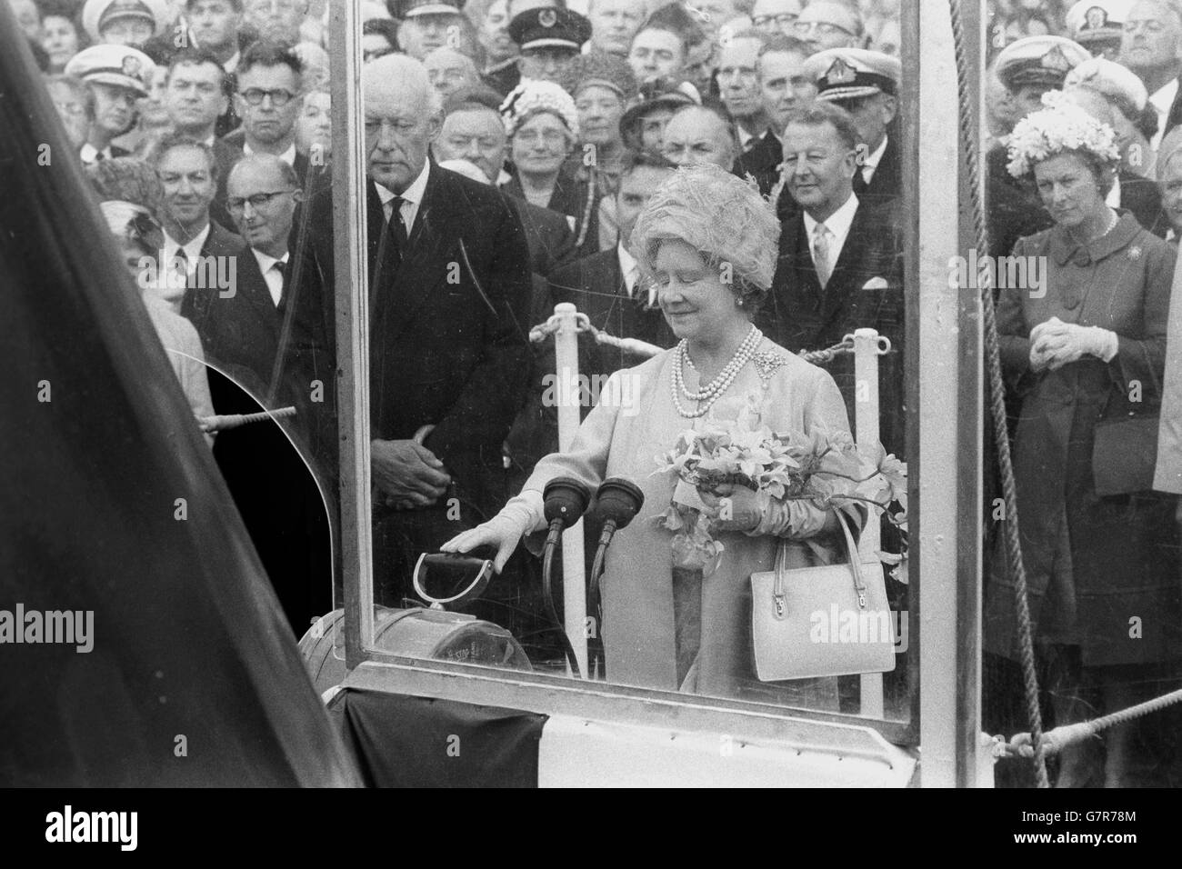 - Militaire sous-marin de Polaris - lancement du chantier naval Vickers, Barrow in Furness Banque D'Images