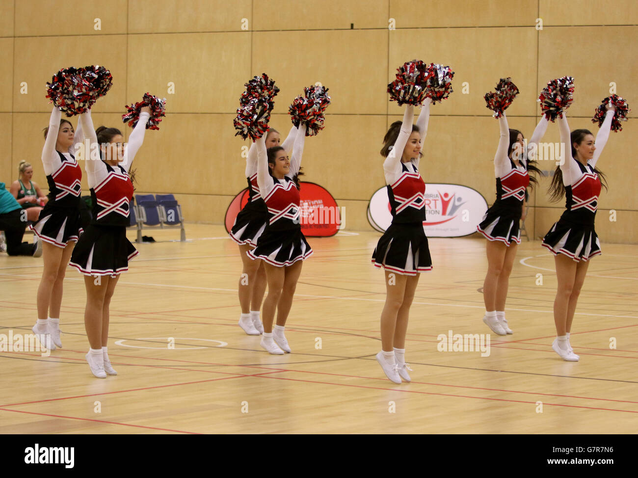 Le netball - Superleague - Team Northumbria v Dragons Celtiques - Sport Northumbria centrale Banque D'Images