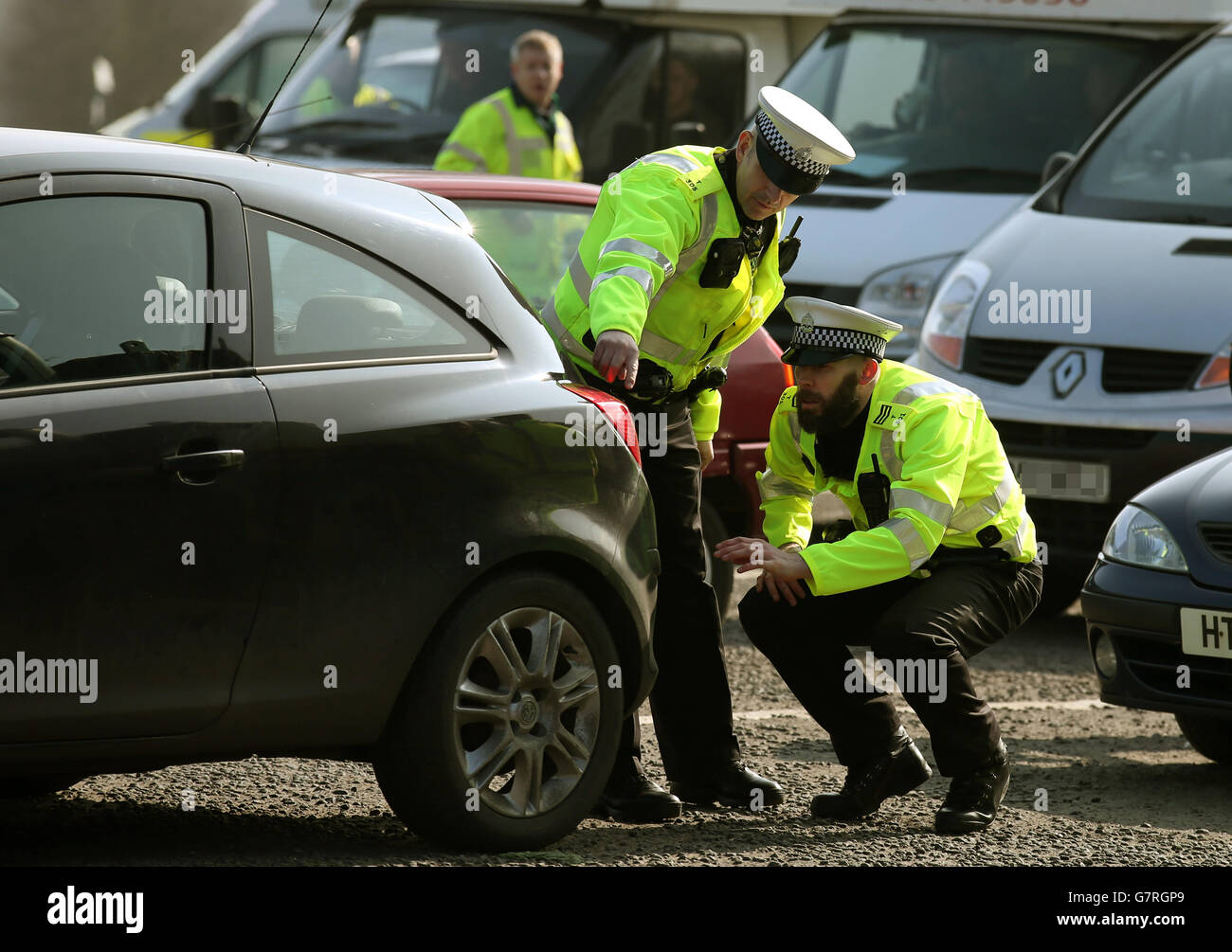 Cible de la police la sécurité routière Banque D'Images