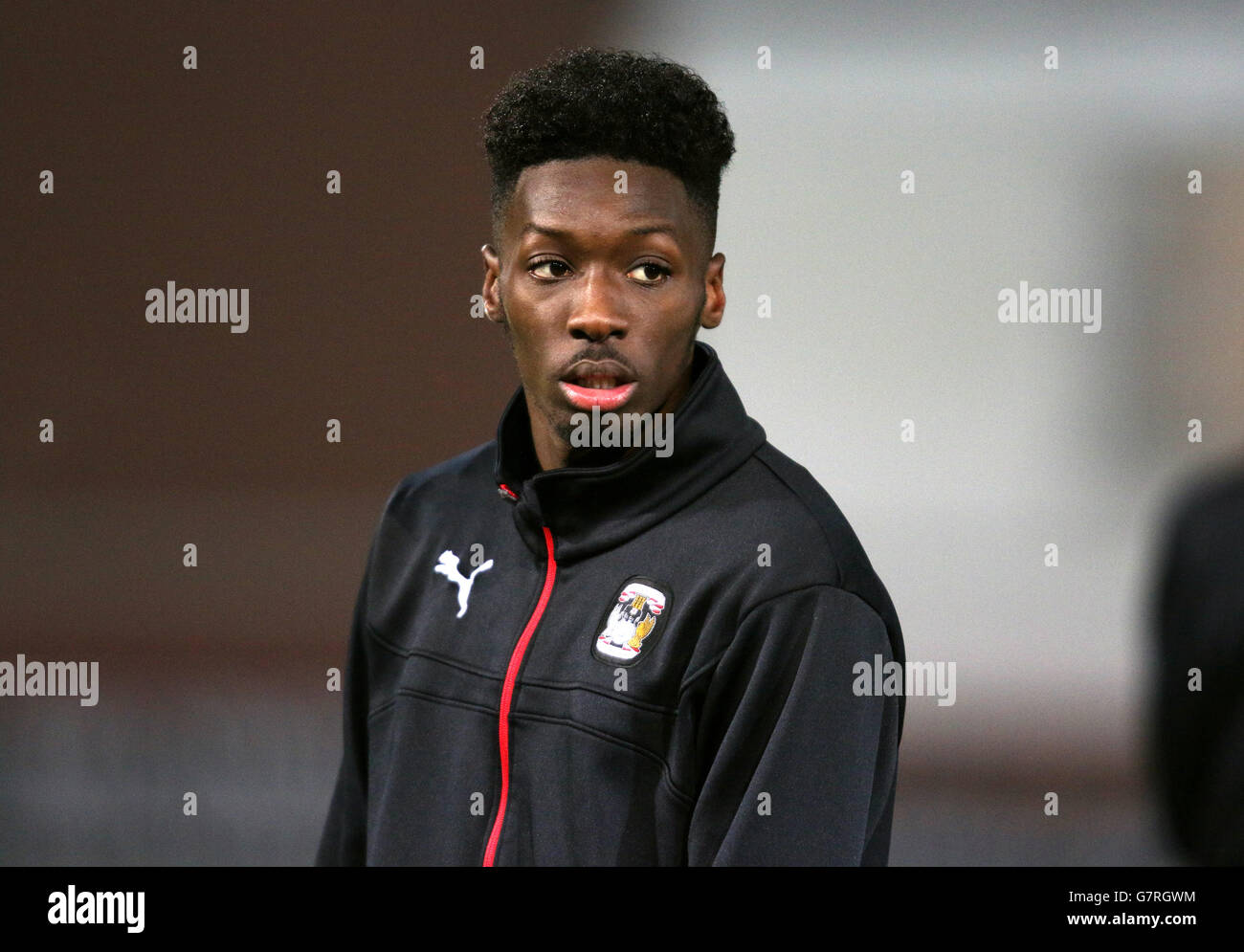 Football - Sky Bet League One - Fleetwood Town / Coventry City - Highbury Stadium.Blair Turgott de Coventry City pendant l'échauffement Banque D'Images
